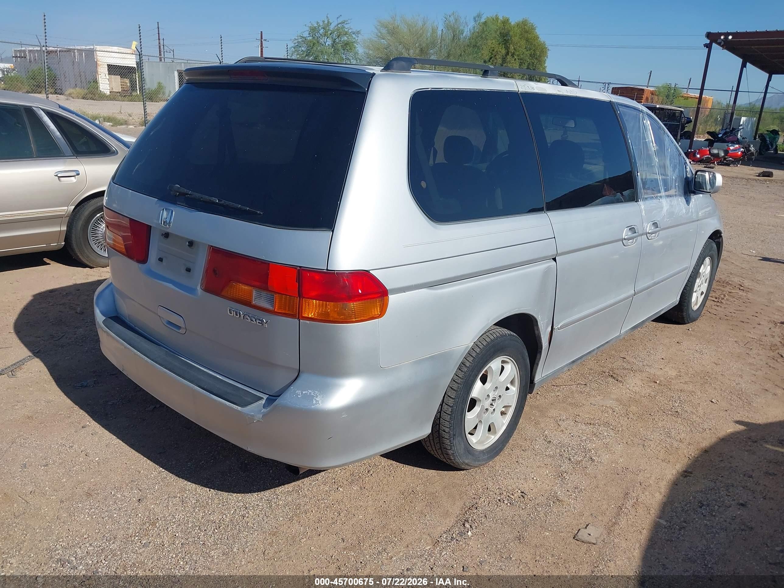 2002 Honda Odyssey Ex-l Silver vin: 5FNRL18062B035283