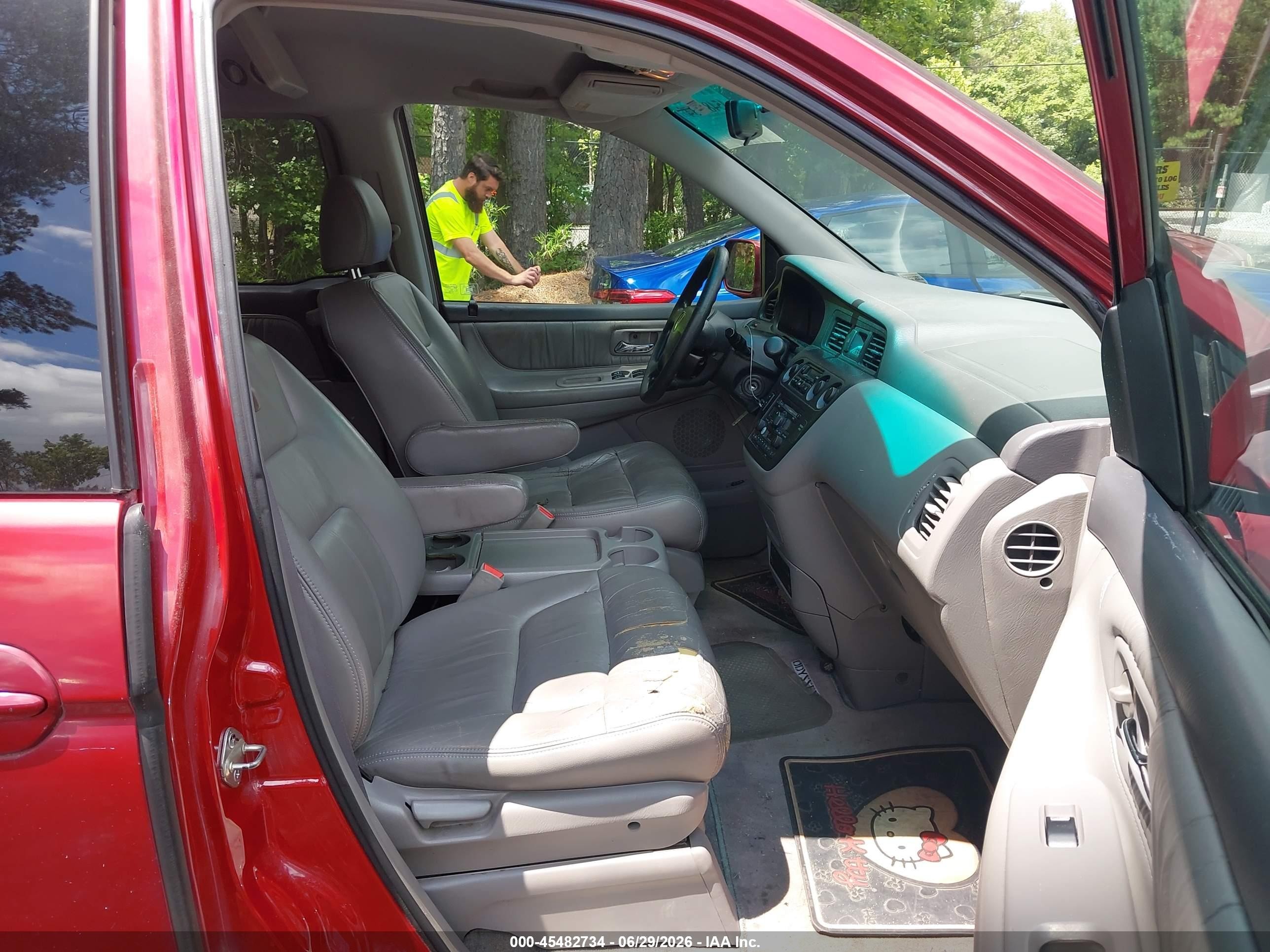 2003 Honda Odyssey Ex-l Red vin: 5FNRL18063B092987