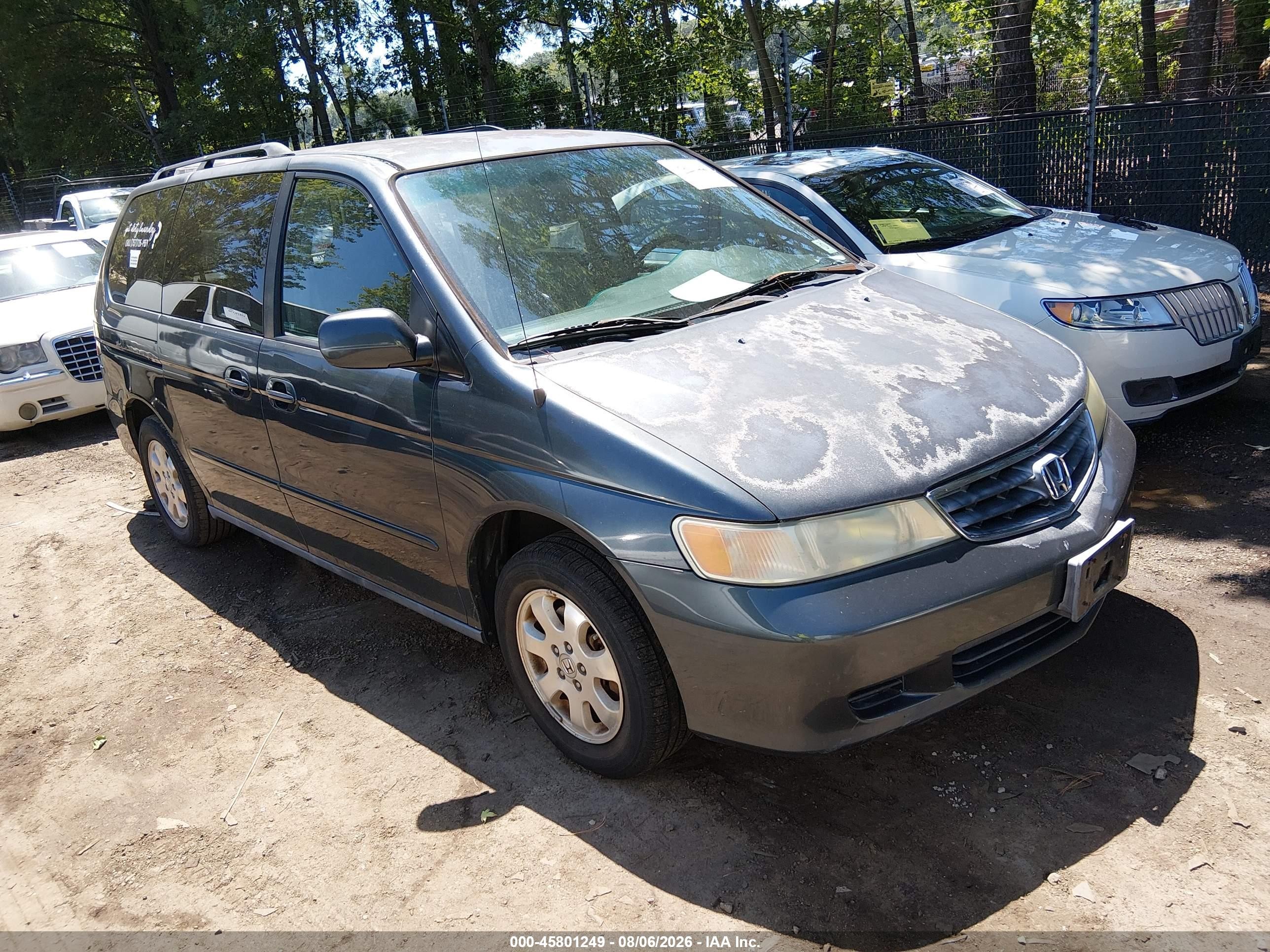 2004 Honda Odyssey Ex-l Blue vin: 5FNRL18064B005820