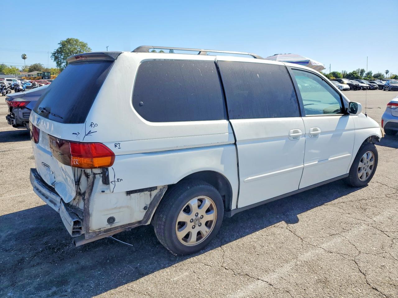 2003 Honda Odyssey Exl White vin: 5FNRL18073B111742