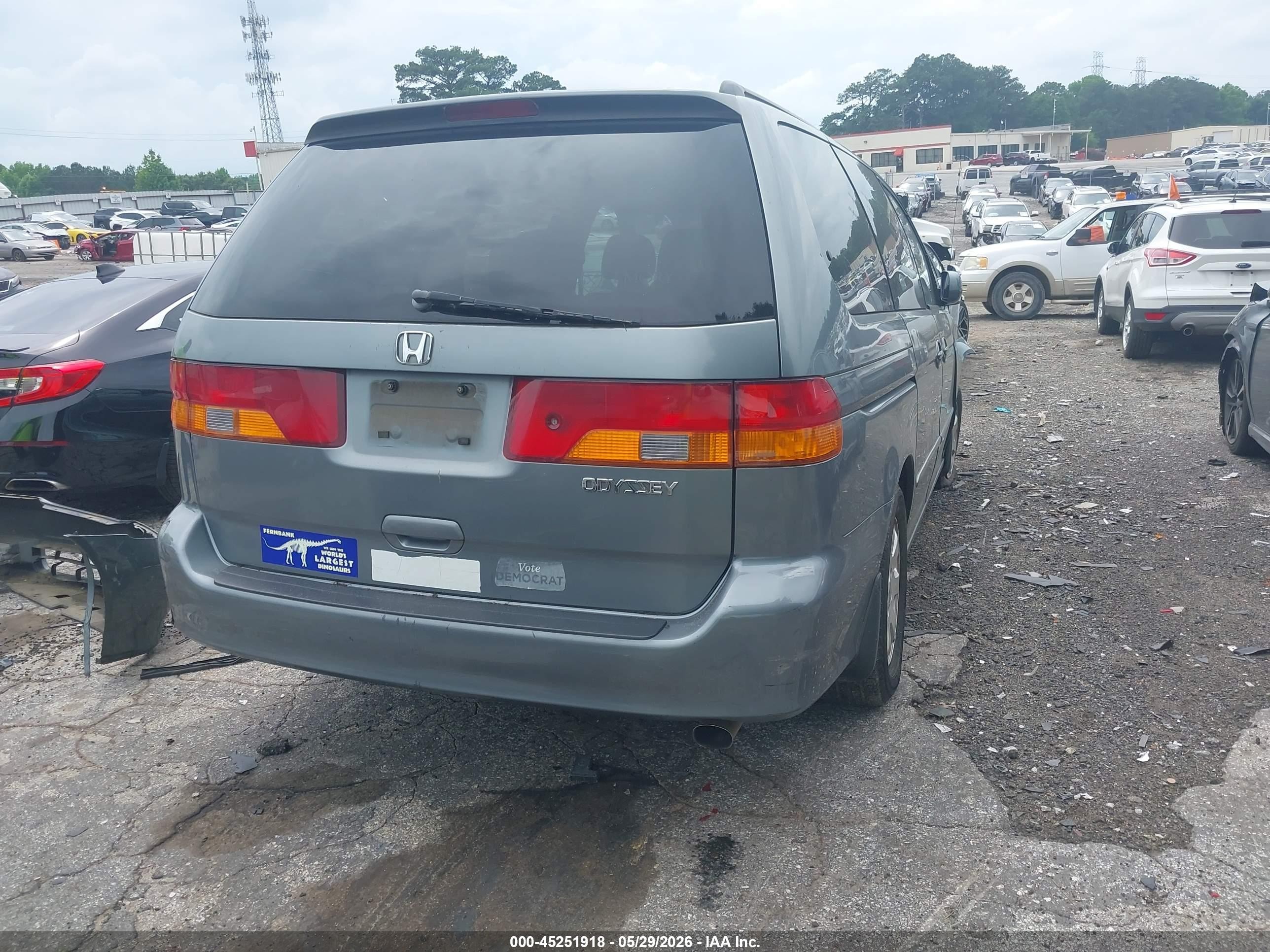 2002 Honda Odyssey Ex-l Green vin: 5FNRL18082B004147