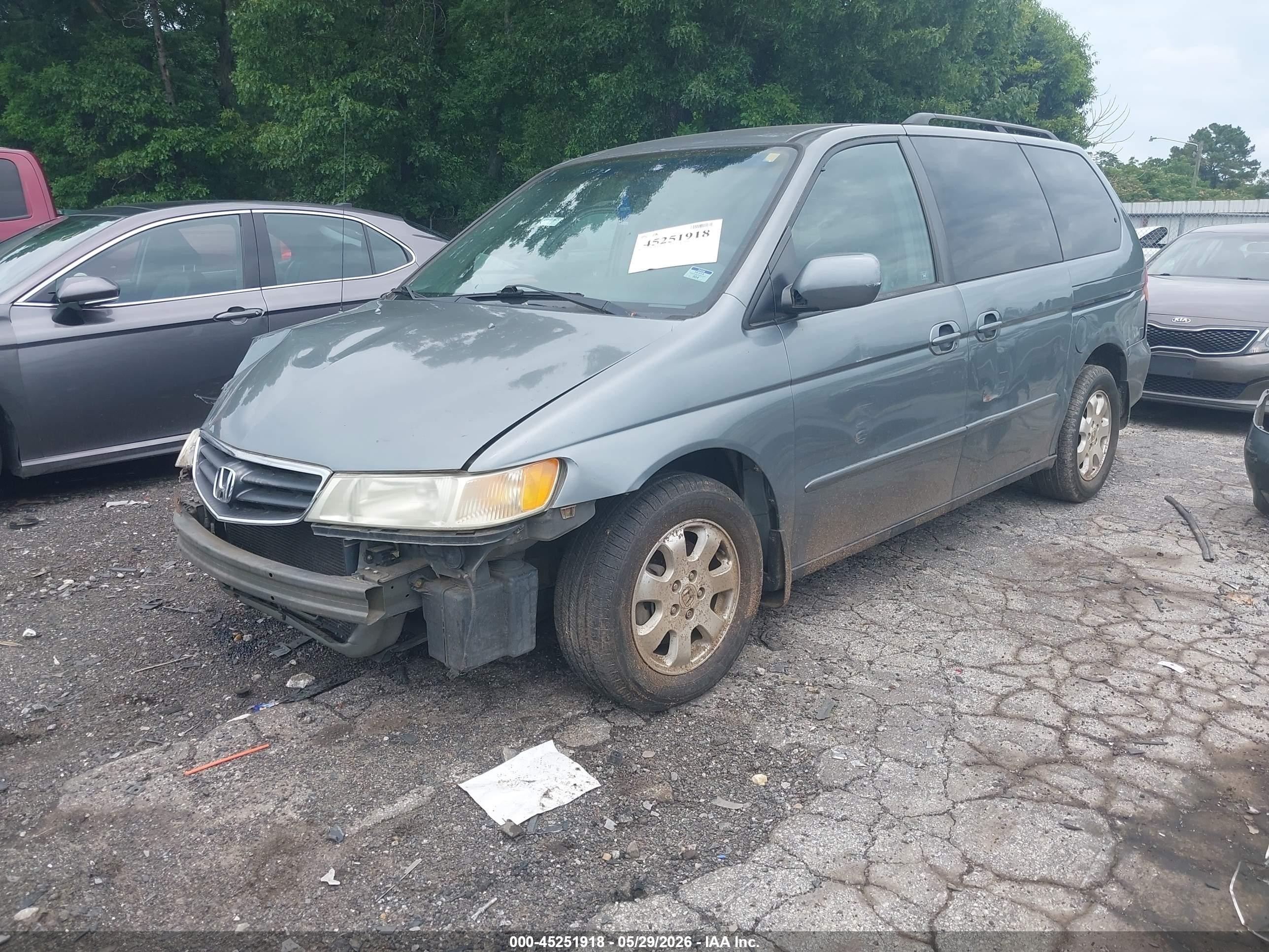 2002 Honda Odyssey Ex-l Green vin: 5FNRL18082B004147