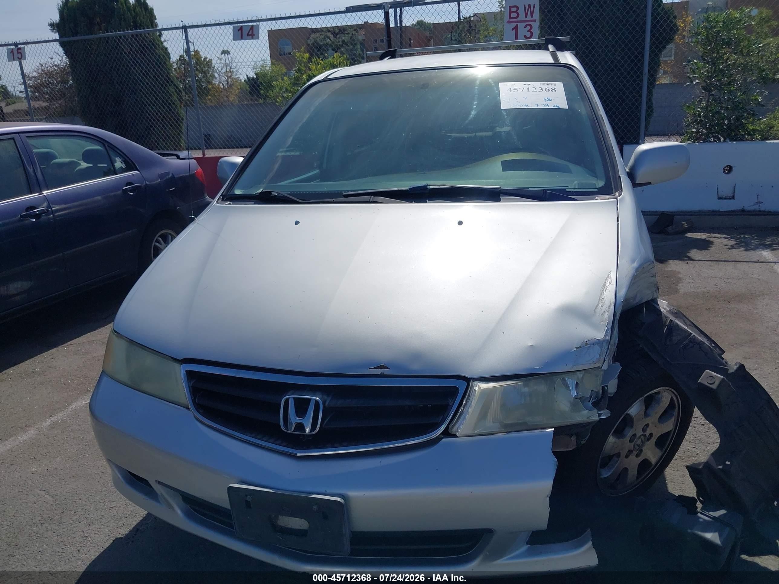 2003 Honda Odyssey Ex-l Silver vin: 5FNRL18083B092392