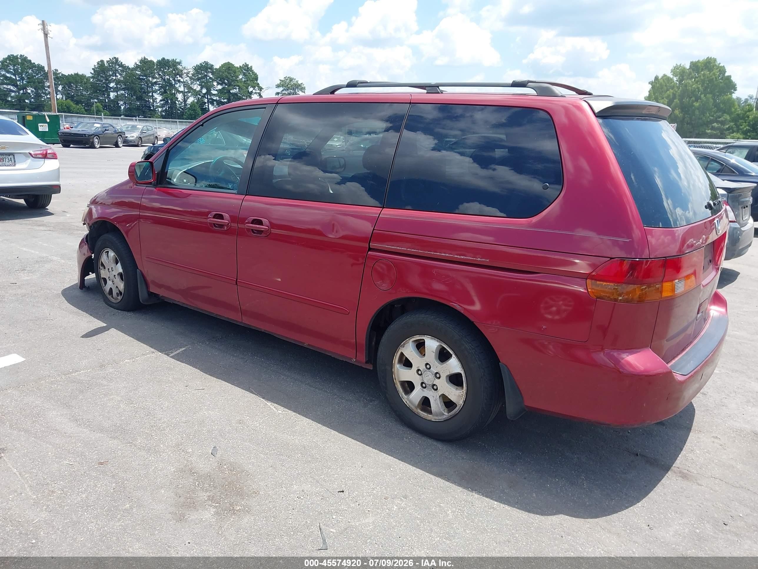 2003 Honda Odyssey Ex-l Красный vin: 5FNRL18083B119316
