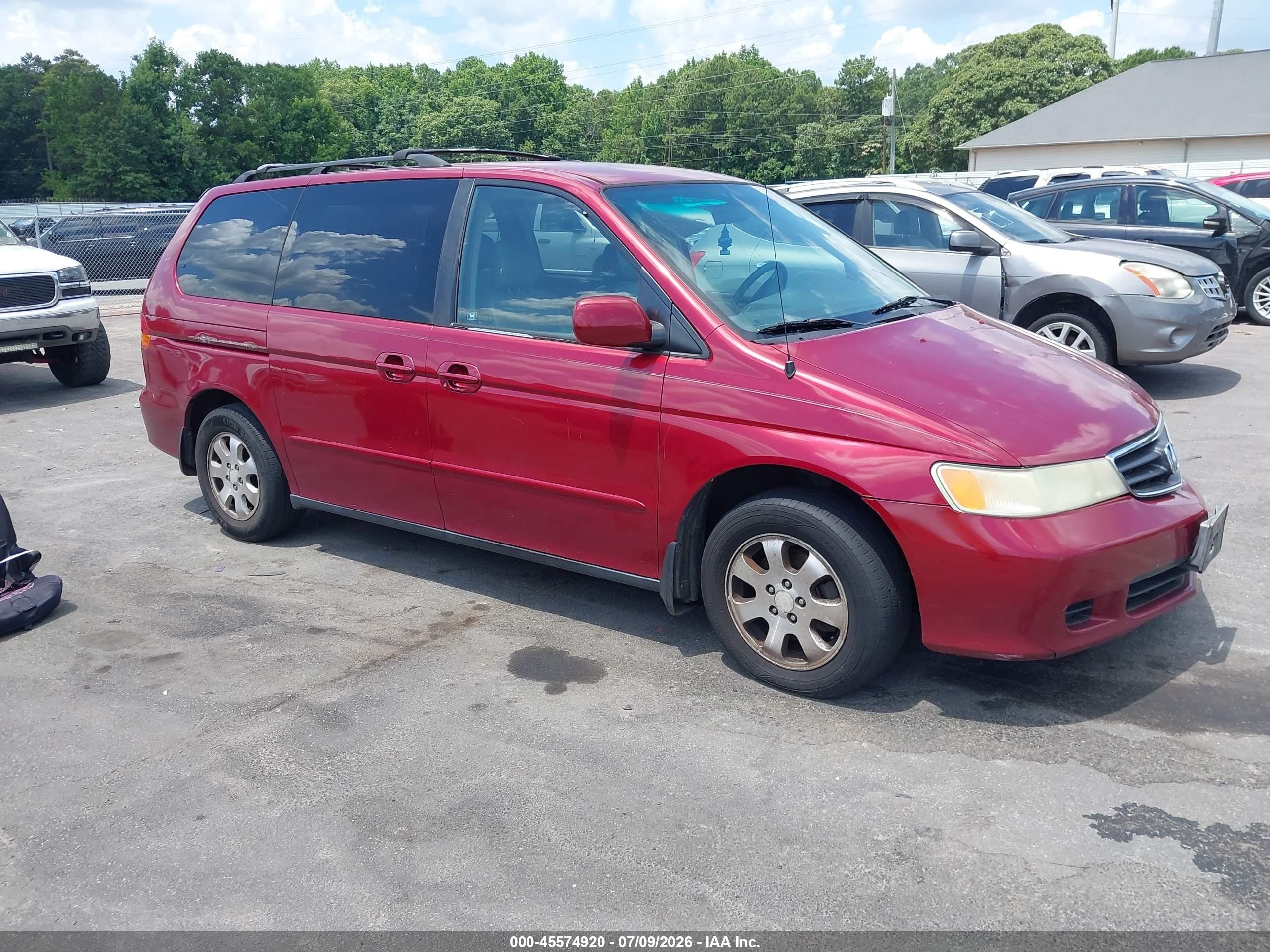 2003 Honda Odyssey Ex-l Red vin: 5FNRL18083B119316