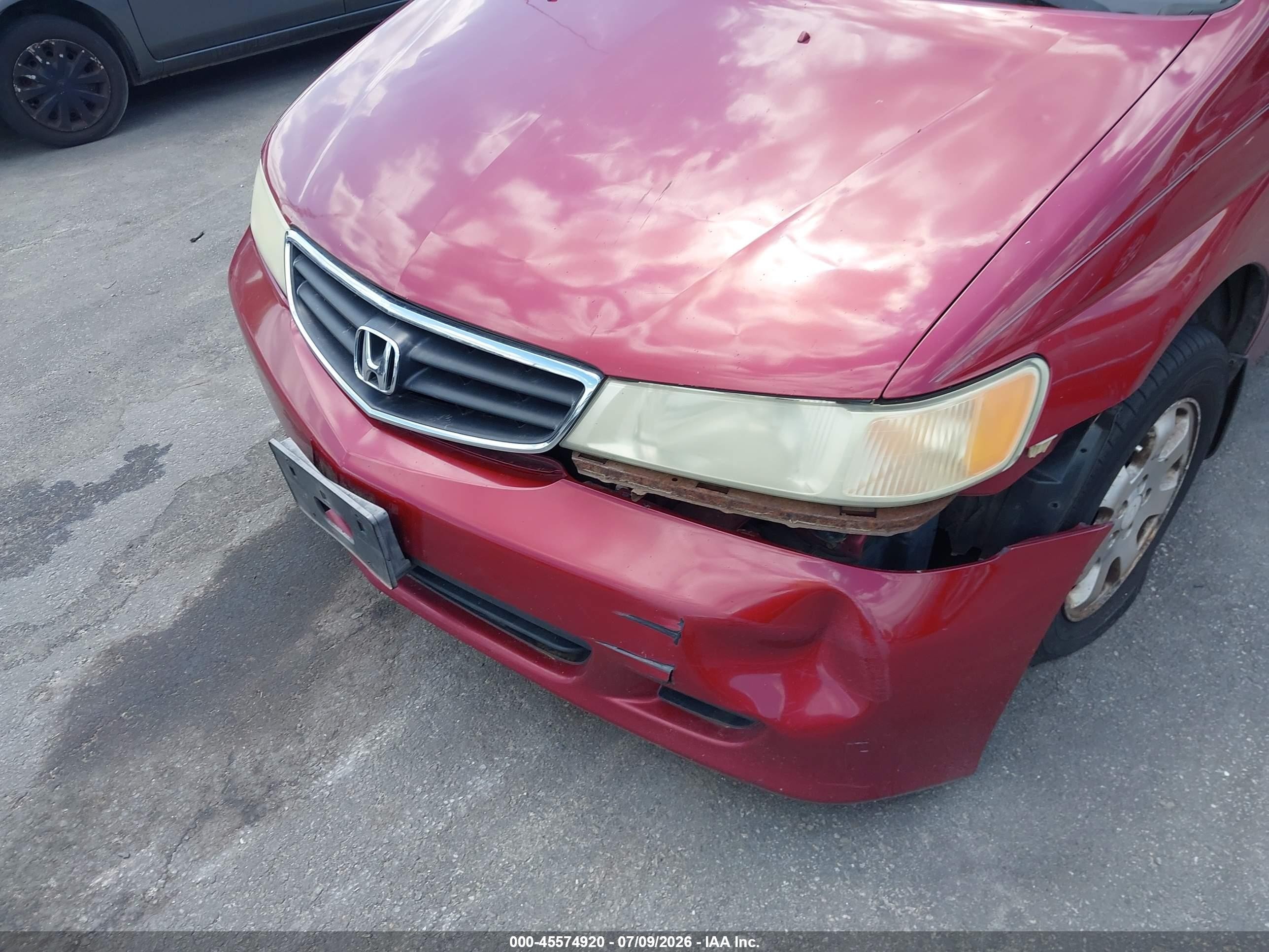 2003 Honda Odyssey Ex-l Красный vin: 5FNRL18083B119316