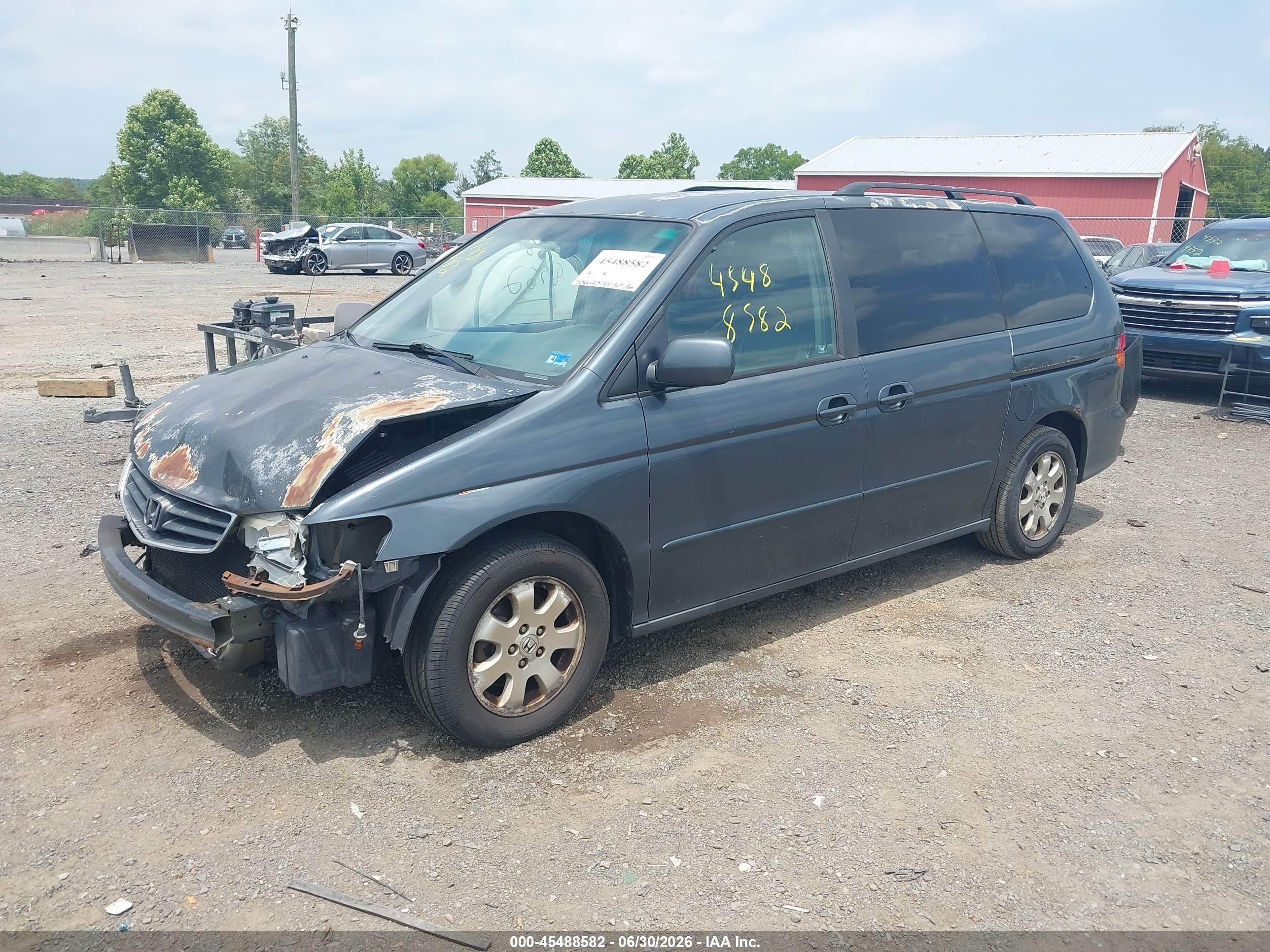2004 Honda Odyssey Ex-l Gray vin: 5FNRL18084B046983