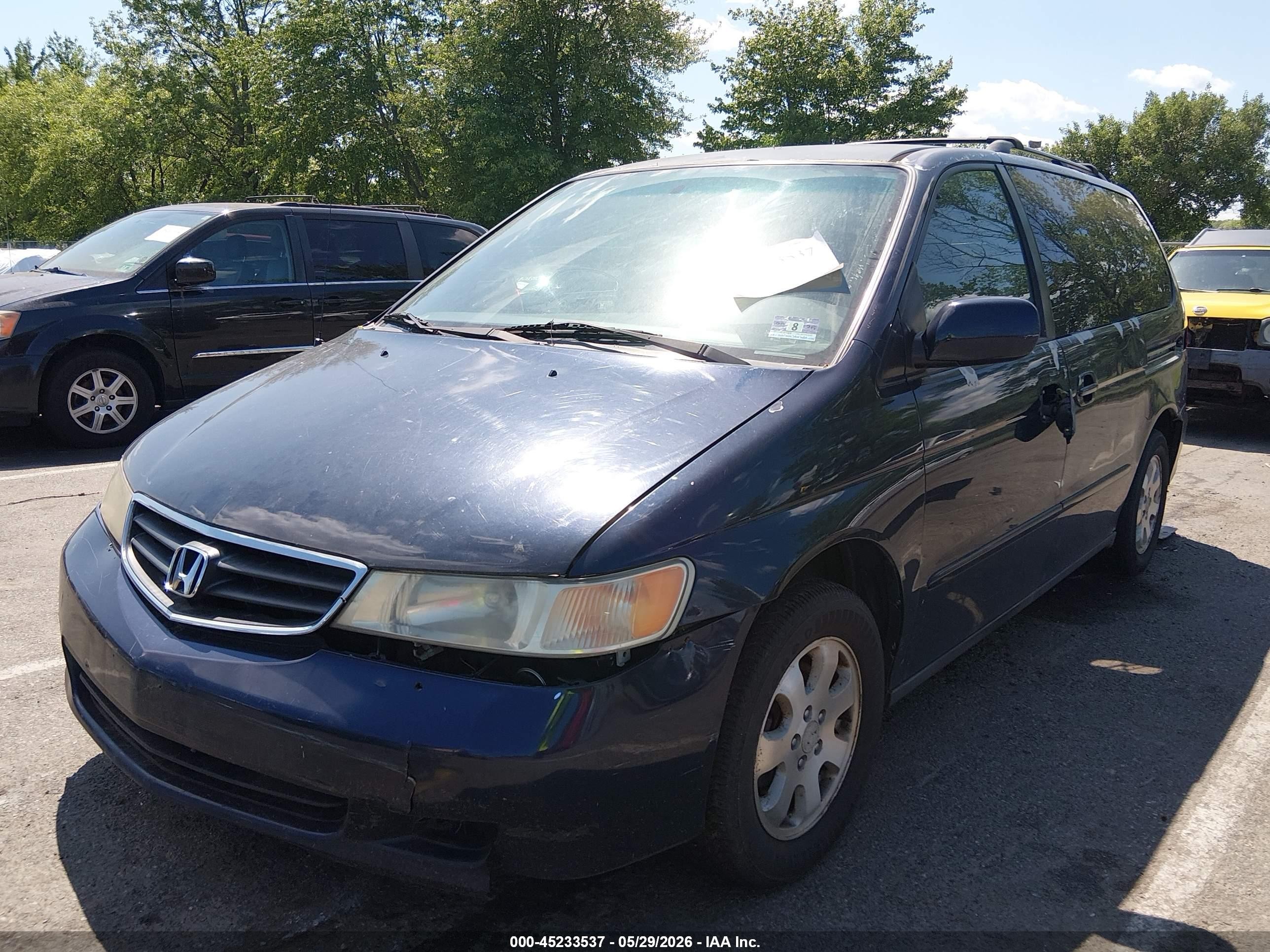 2004 Honda Odyssey Ex-l Dark Blue vin: 5FNRL18084B128860