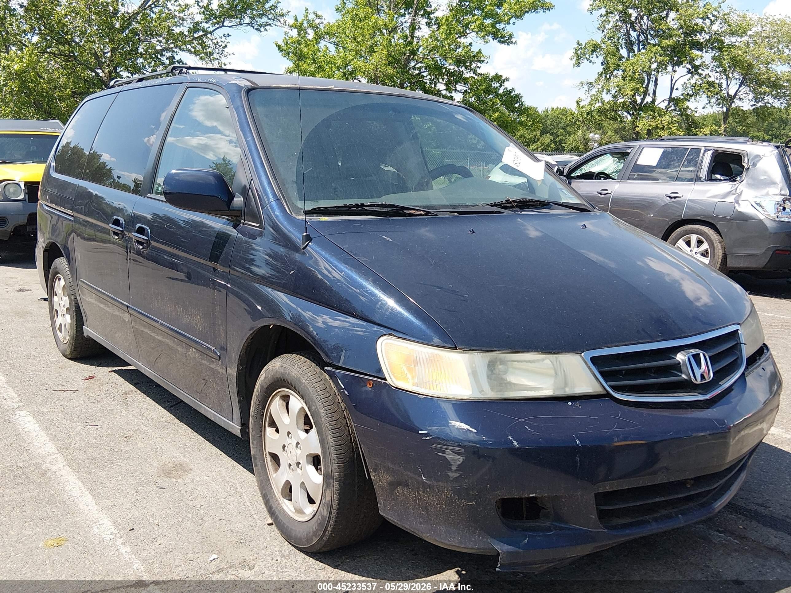 2004 Honda Odyssey Ex-l Dark Blue vin: 5FNRL18084B128860