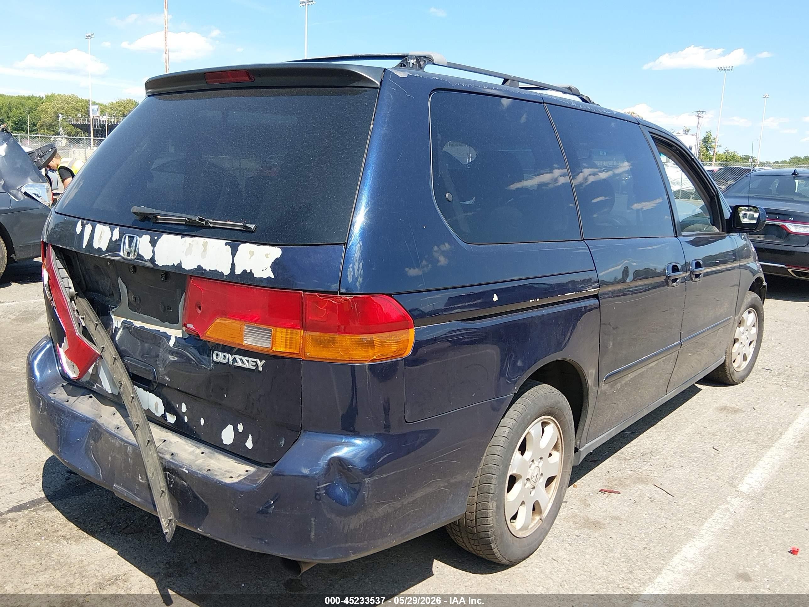 2004 Honda Odyssey Ex-l Dark Blue vin: 5FNRL18084B128860