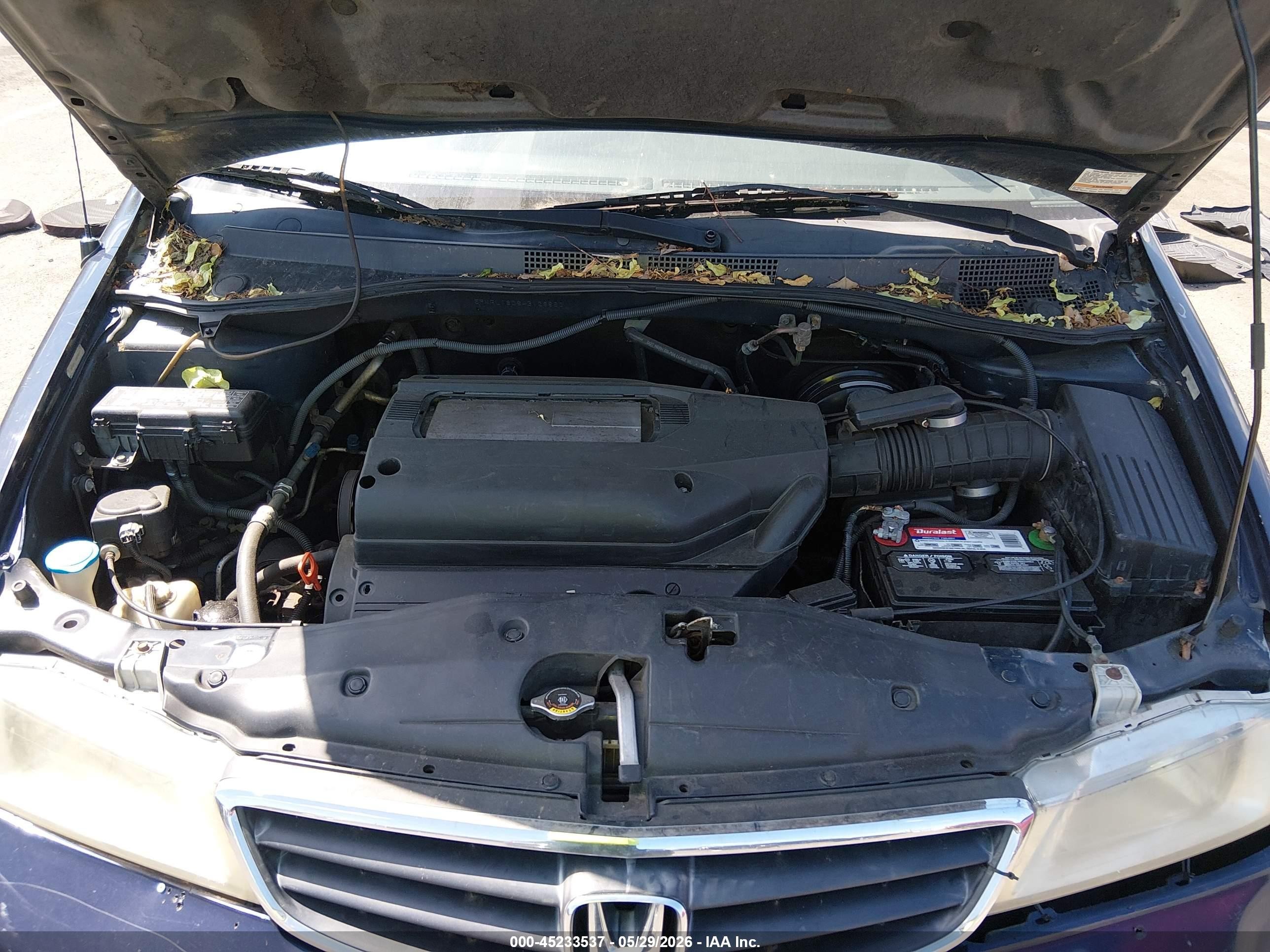 2004 Honda Odyssey Ex-l Dark Blue vin: 5FNRL18084B128860