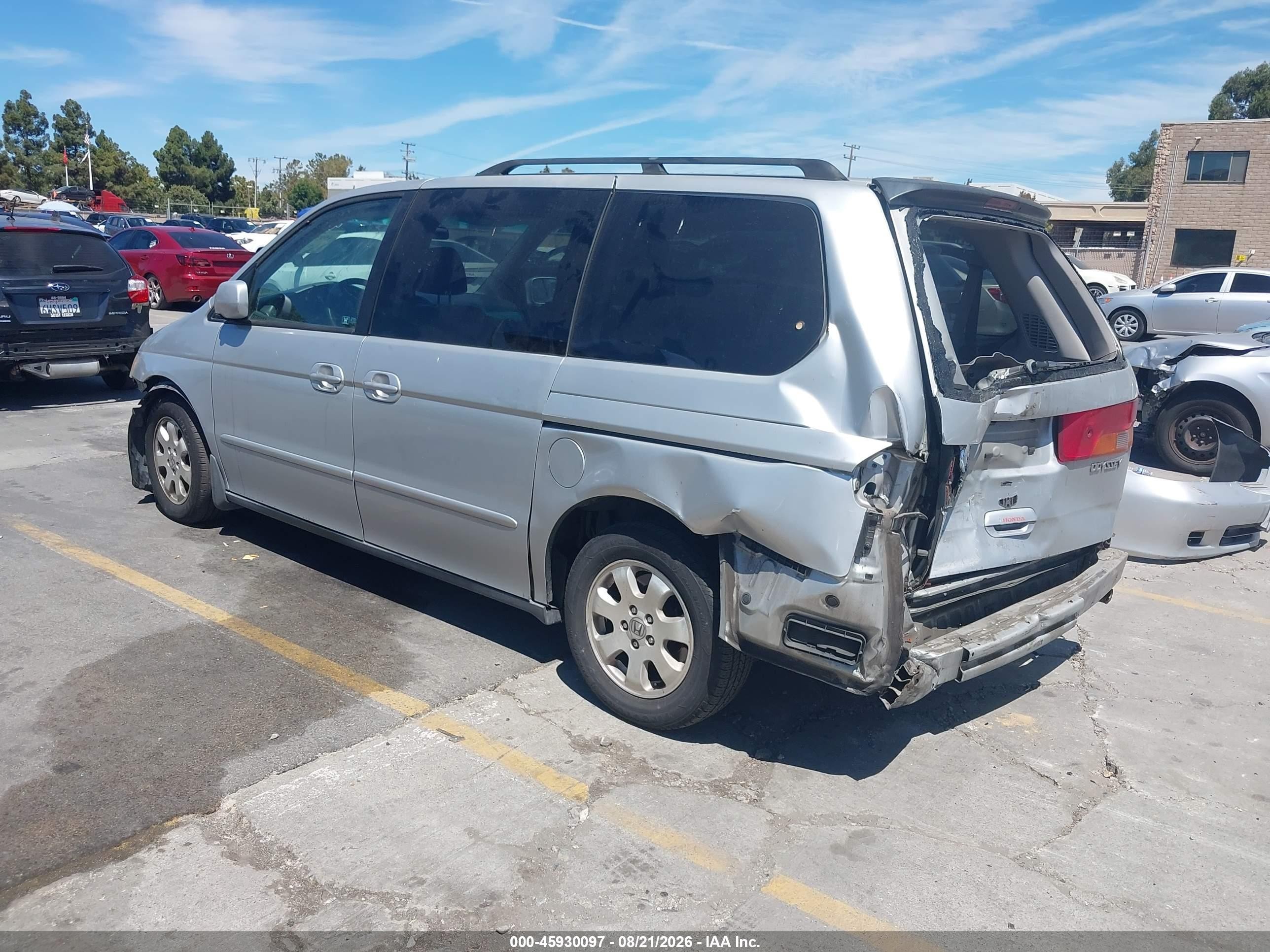 2004 Honda Odyssey Ex-l Gray vin: 5FNRL18094B014690