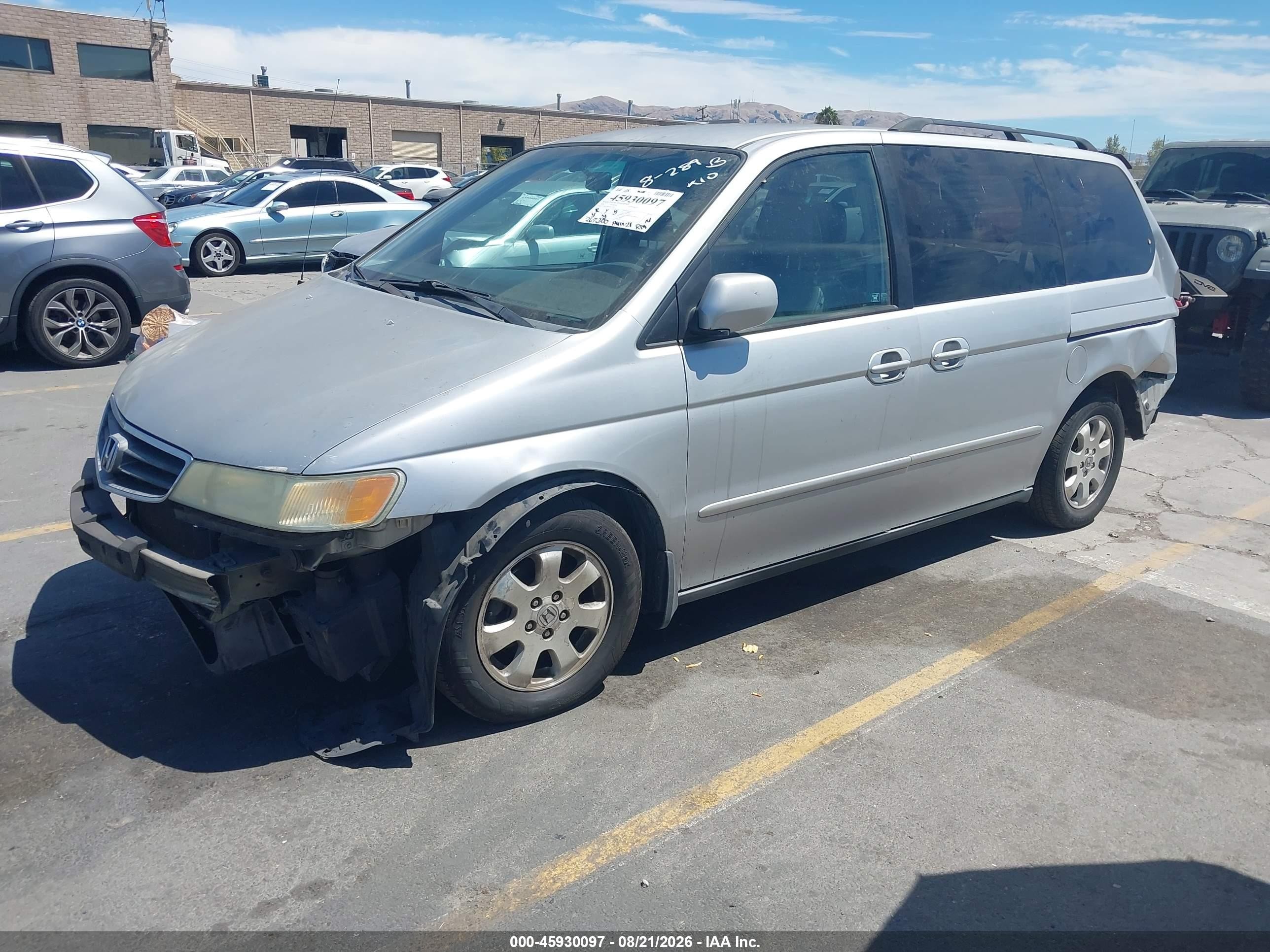 2004 Honda Odyssey Ex-l Gray vin: 5FNRL18094B014690