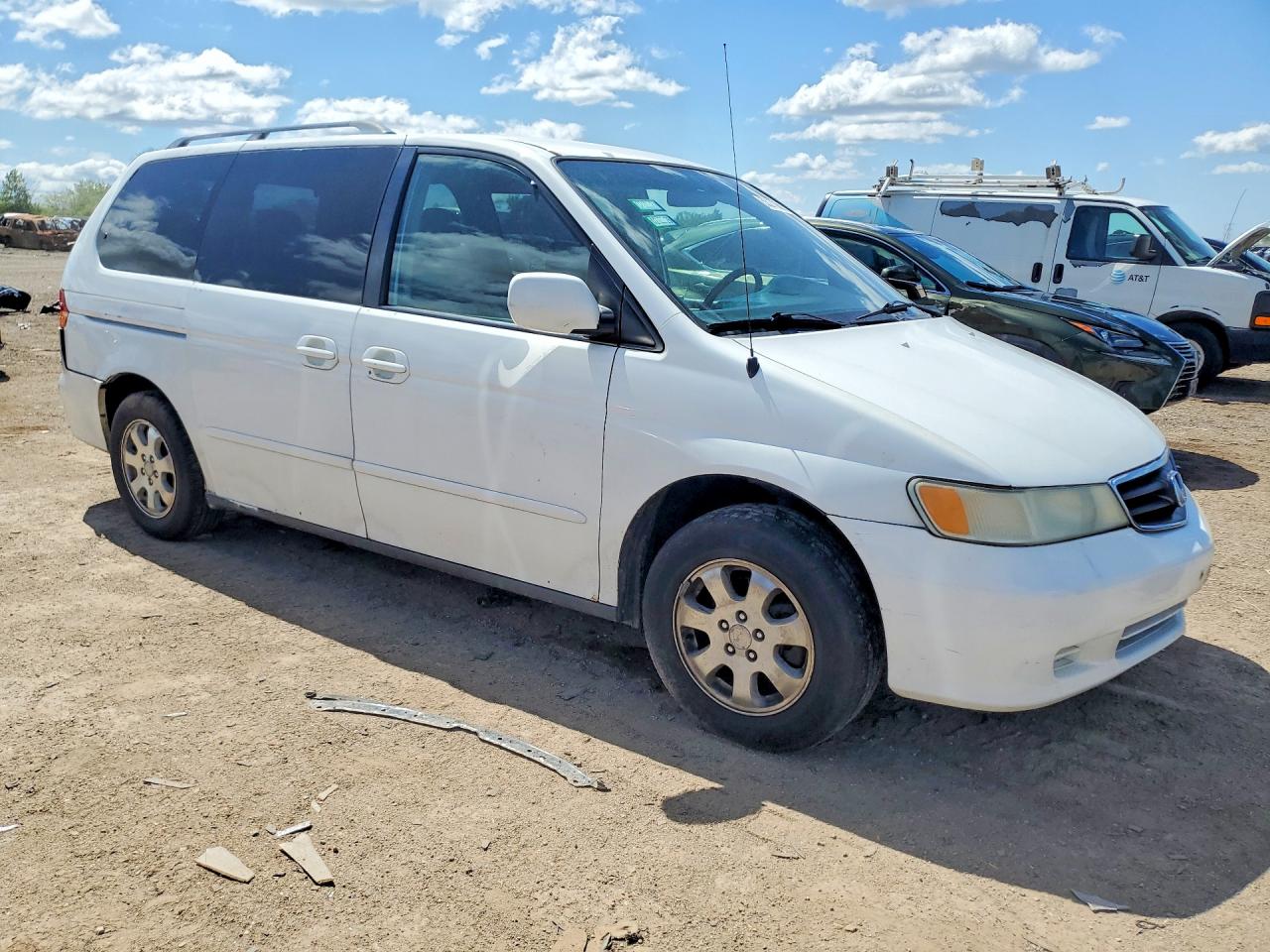 2004 Honda Odyssey Exl White vin: 5FNRL18094B017931