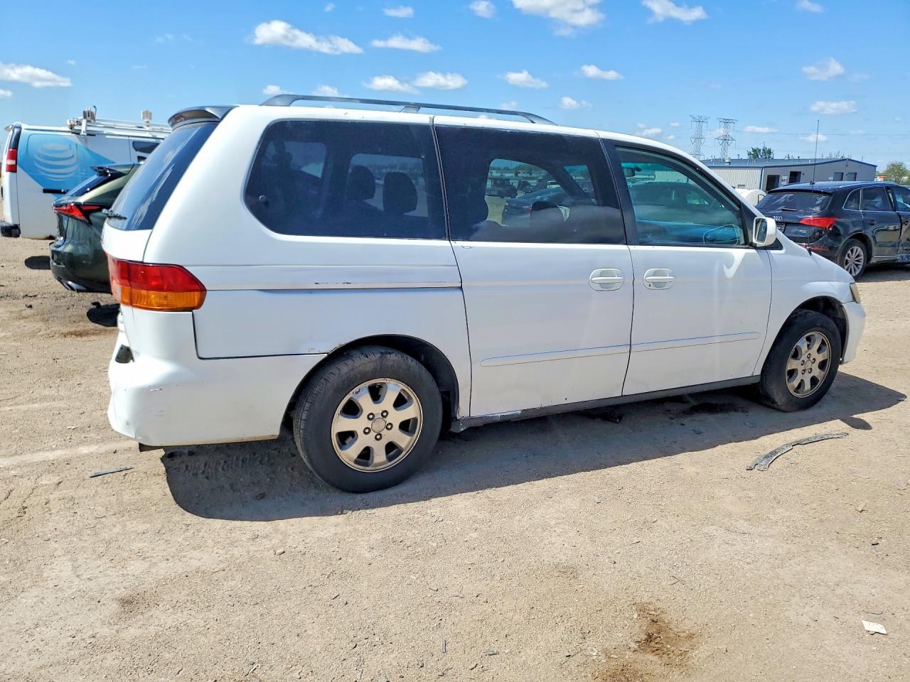 2004 Honda Odyssey Exl White vin: 5FNRL18094B017931