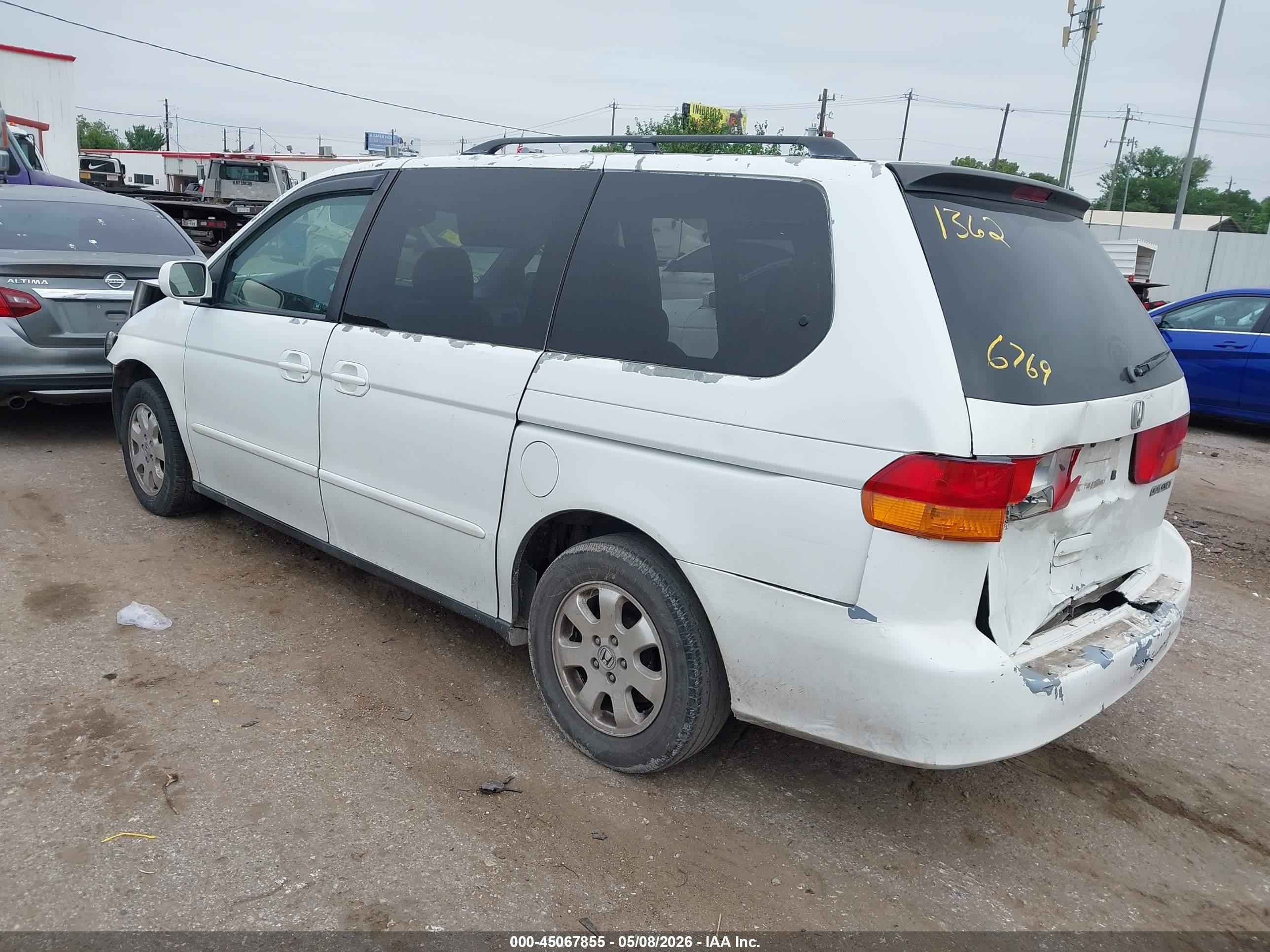 2003 Honda Odyssey Ex-l White vin: 5FNRL180X3B086769