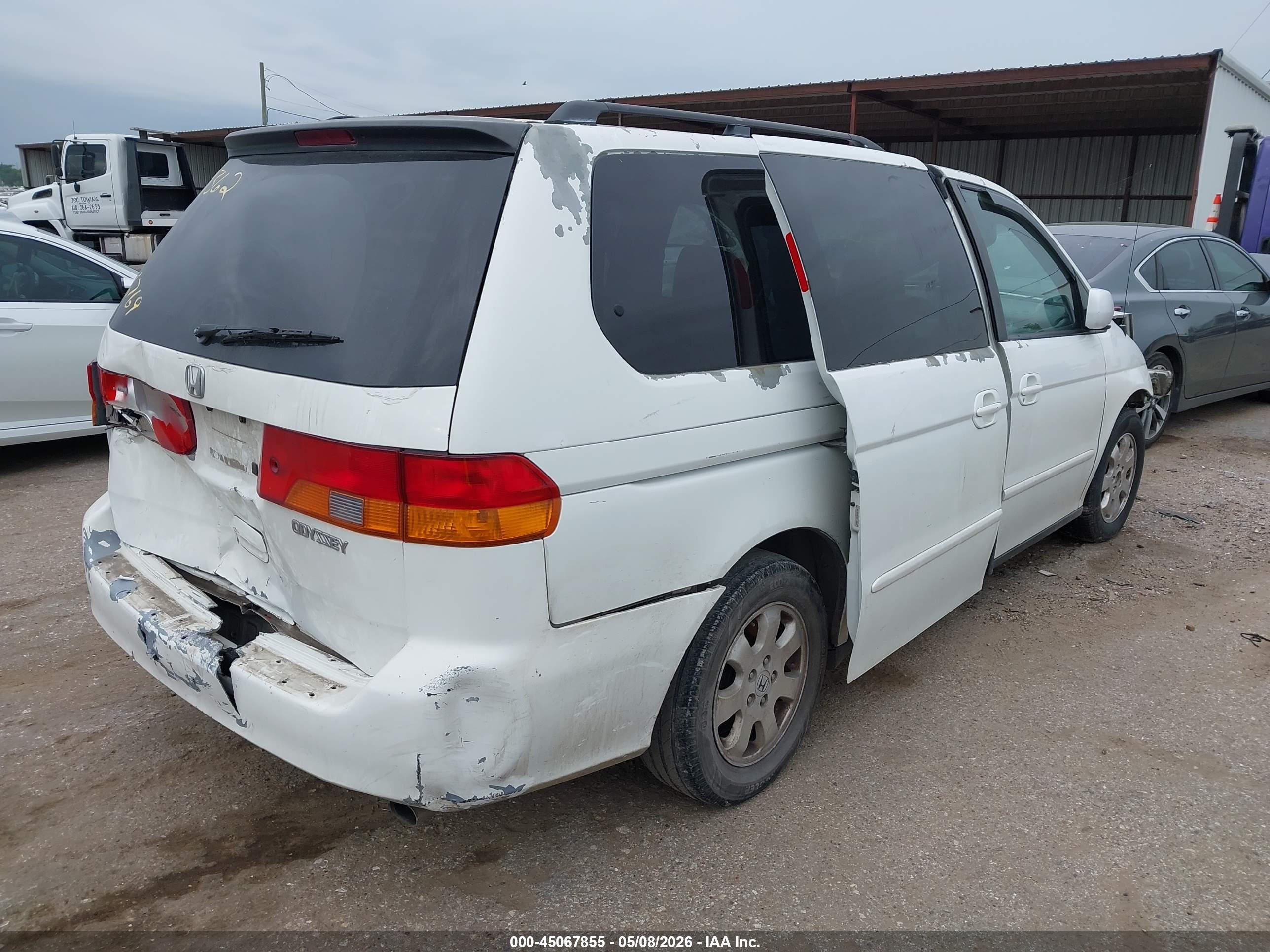2003 Honda Odyssey Ex-l White vin: 5FNRL180X3B086769