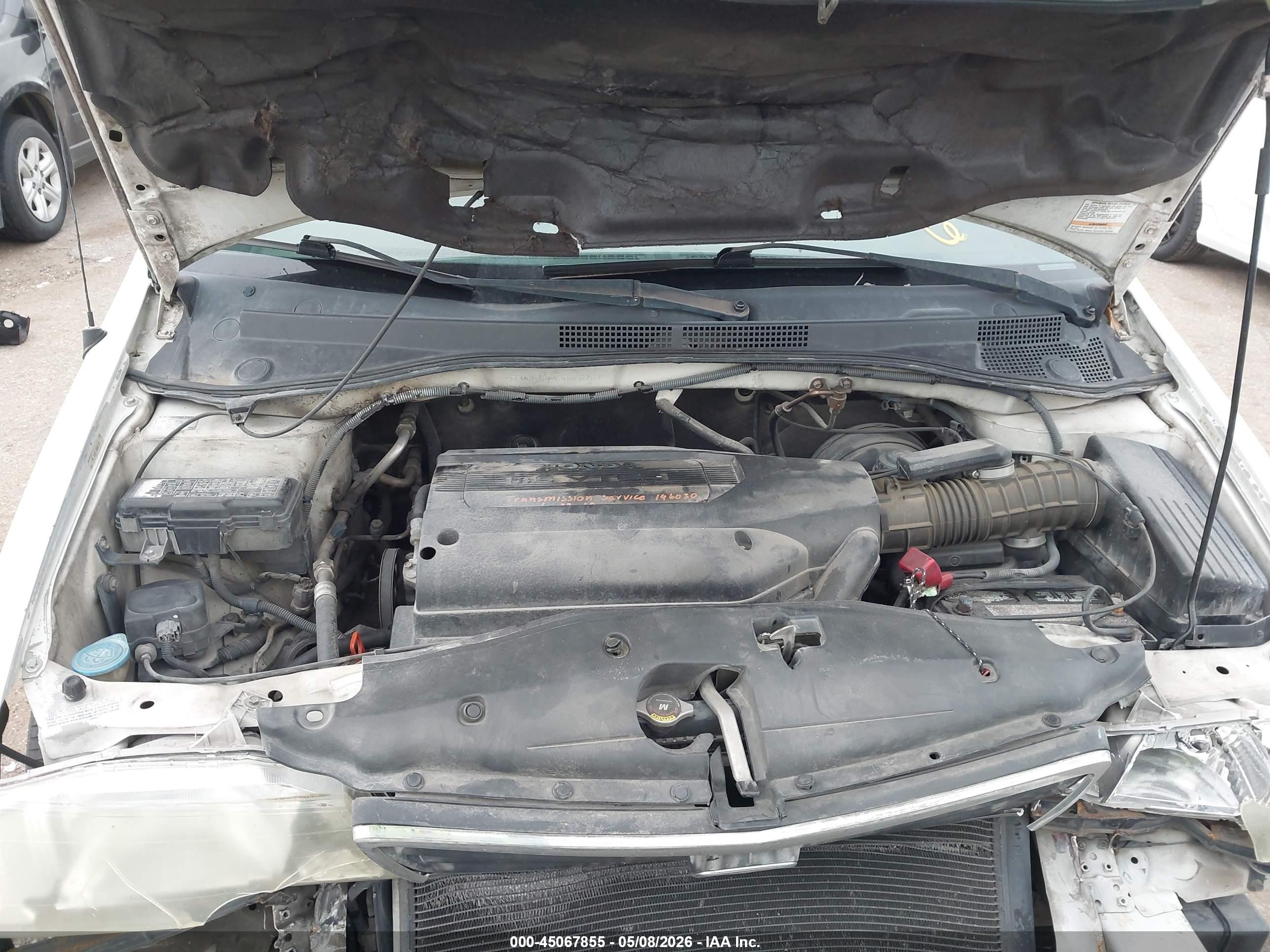 2003 Honda Odyssey Ex-l White vin: 5FNRL180X3B086769