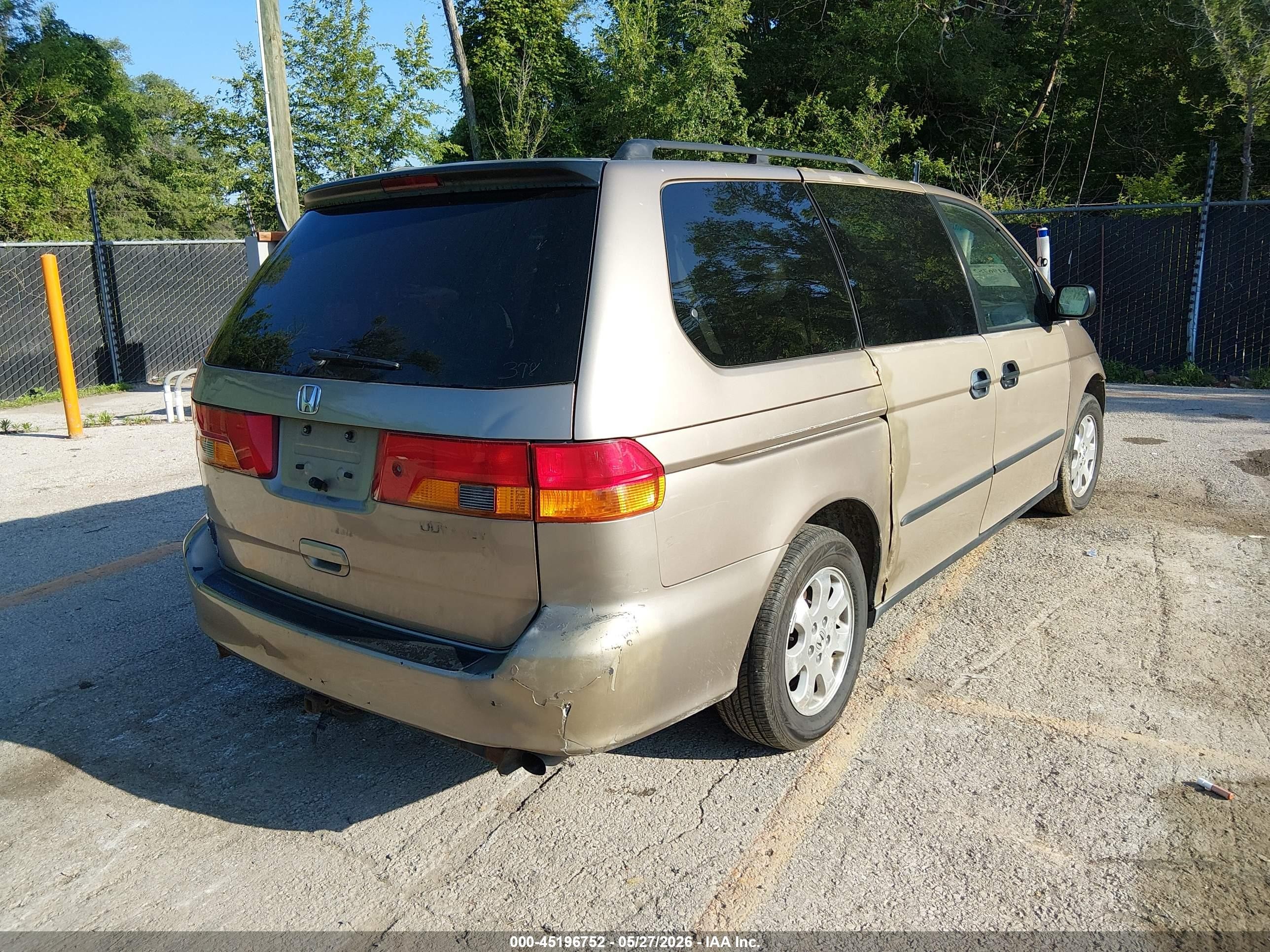 2003 Honda Odyssey Ex-l Gold vin: 5FNRL180X3B130737