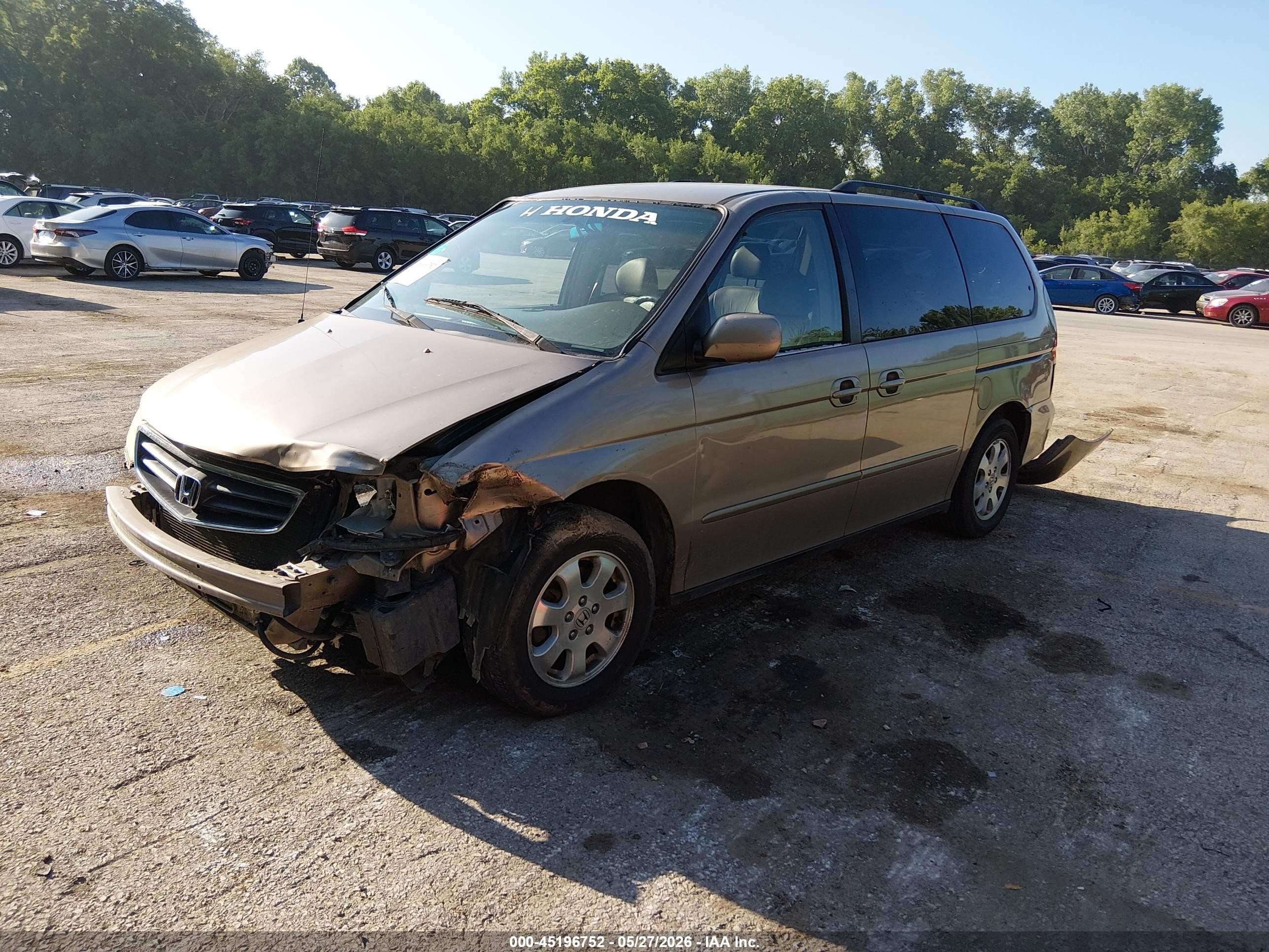 2003 Honda Odyssey Ex-l Gold vin: 5FNRL180X3B130737