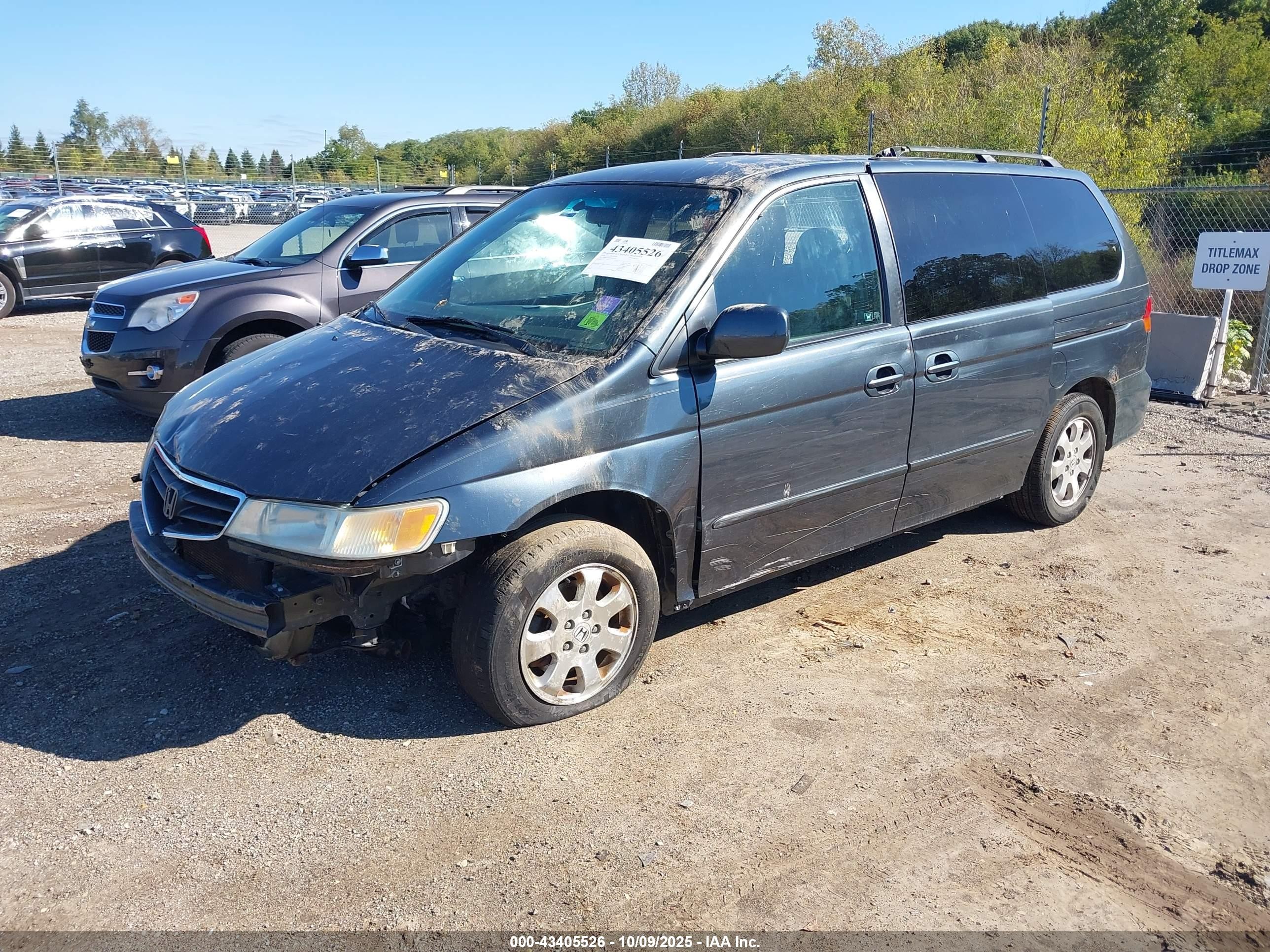 2004 Honda Odyssey Ex-l Green vin: 5FNRL180X4B033619