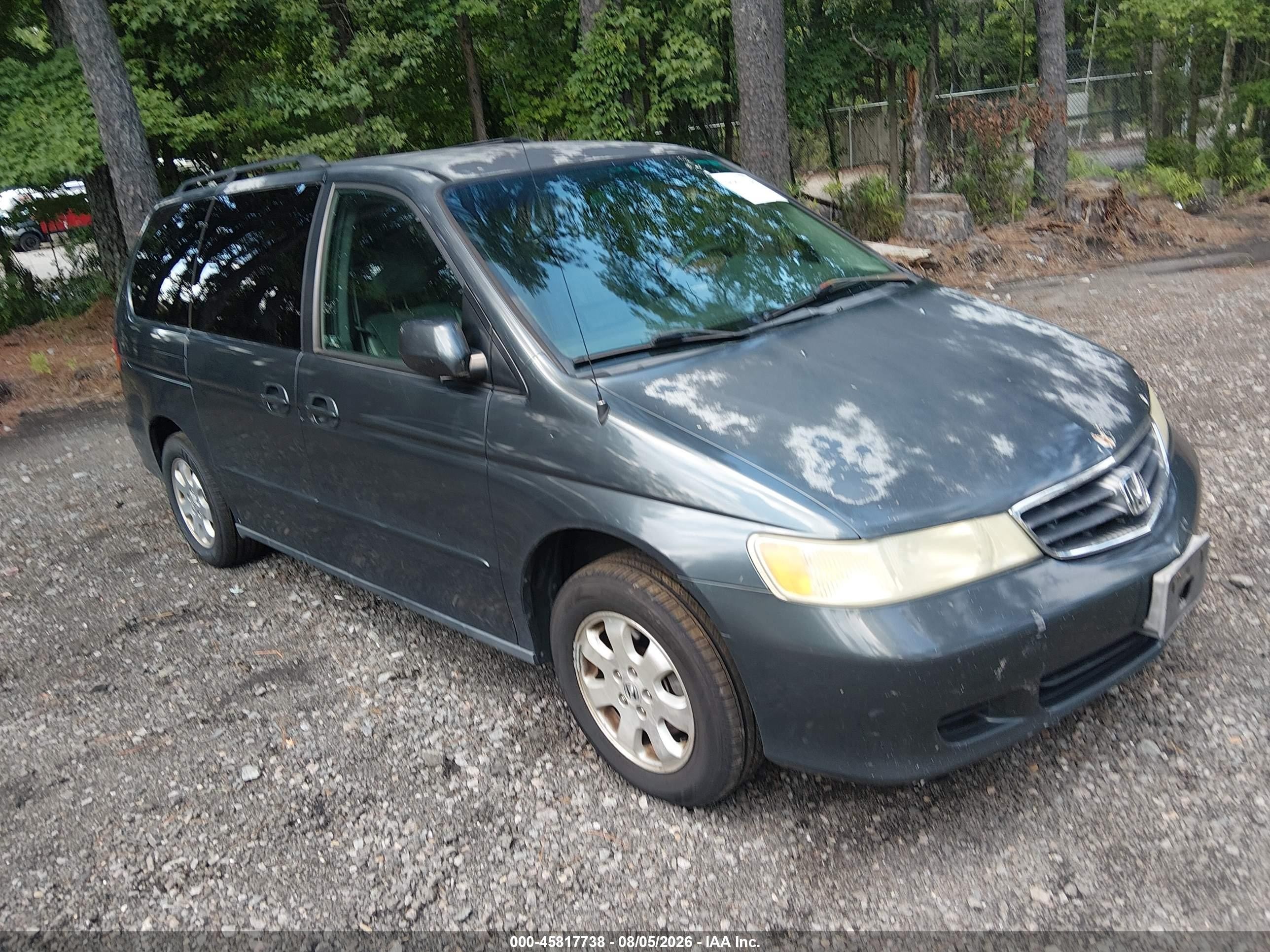 2004 Honda Odyssey Ex-l Синий vin: 5FNRL180X4B066202