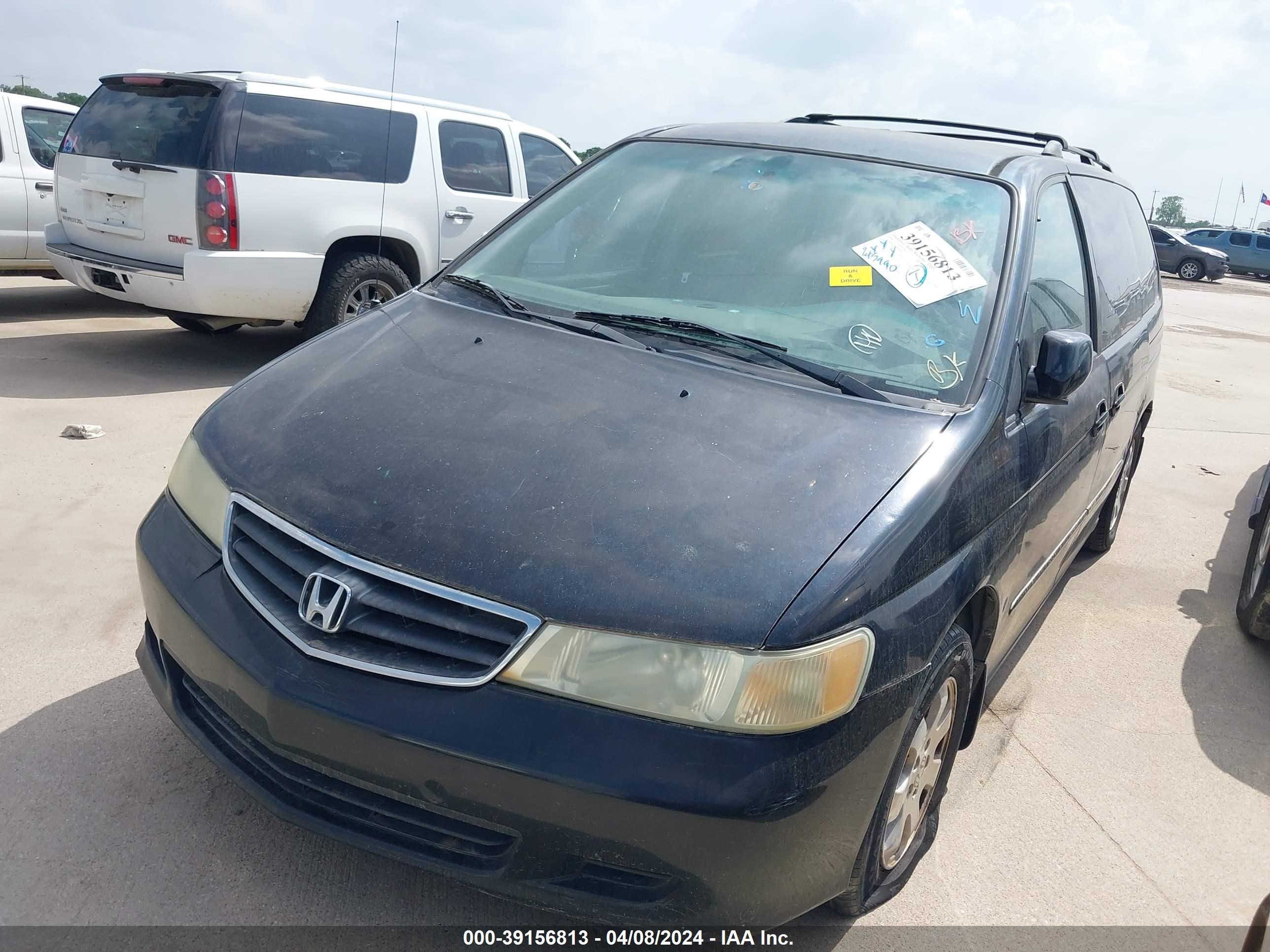 2004 Honda Odyssey Ex-l Black vin: 5FNRL180X4B074056