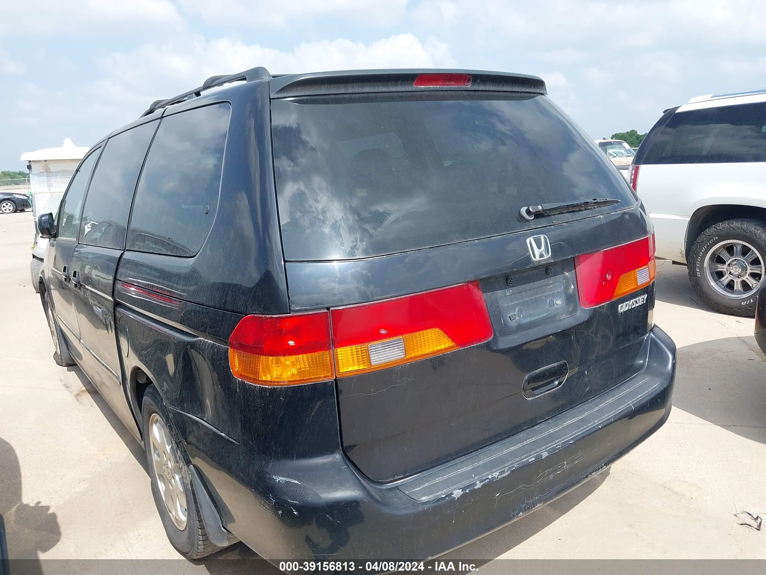 2004 Honda Odyssey Ex-l Black vin: 5FNRL180X4B074056
