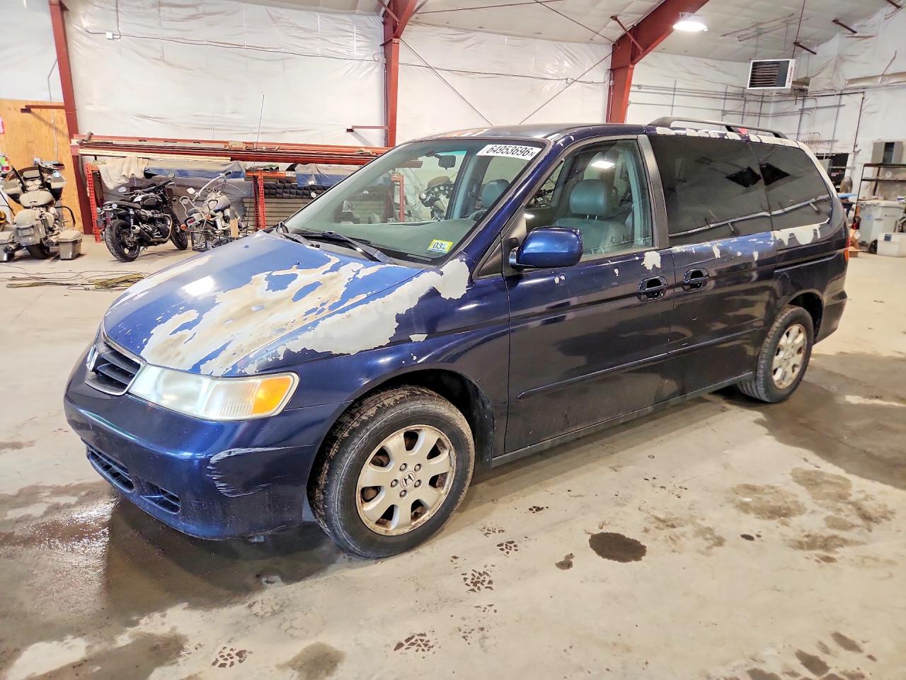 2004 Honda Odyssey Exl Blue vin: 5FNRL180X4B104933