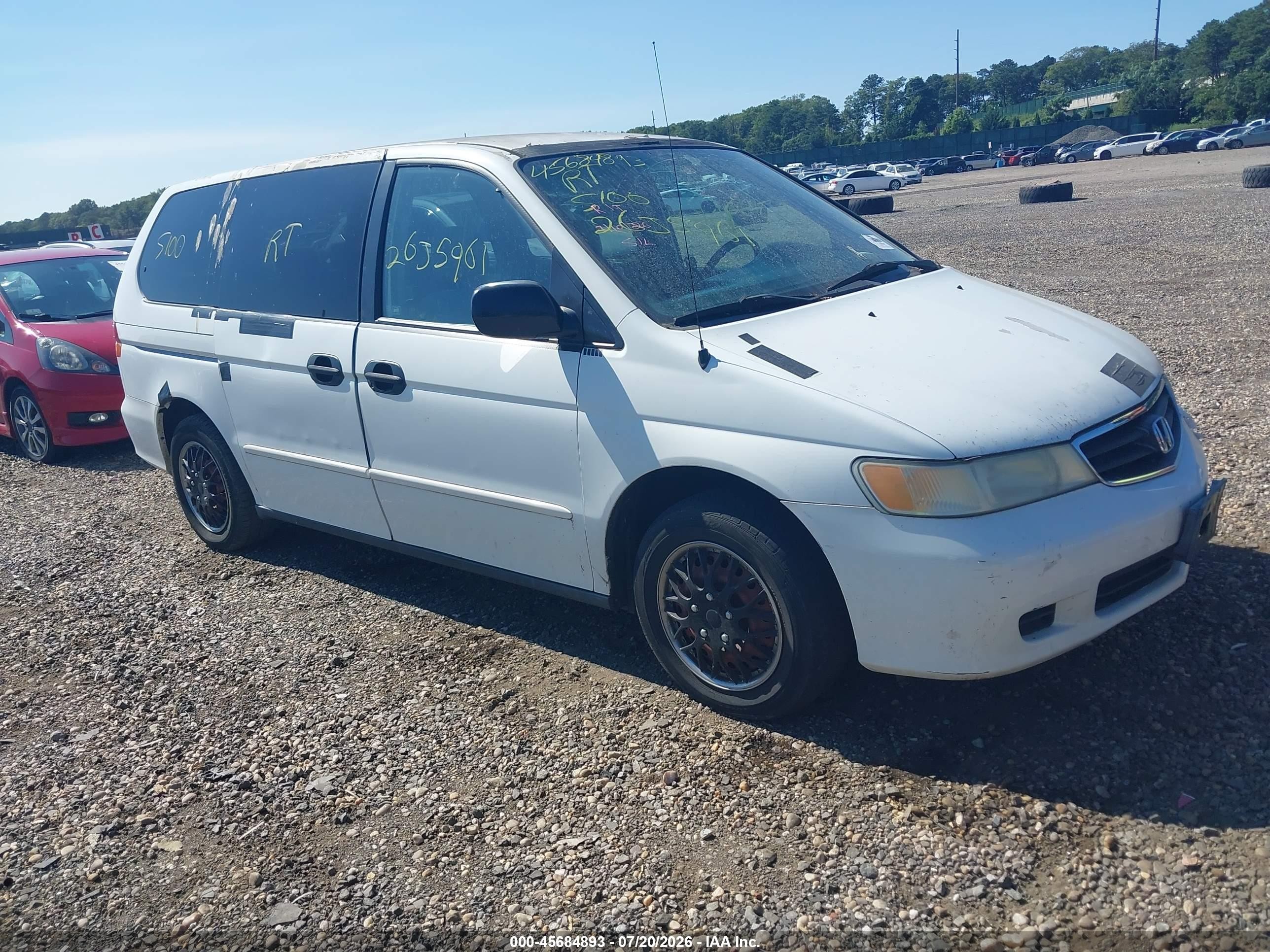2004 Honda Odyssey Lx White vin: 5FNRL18564B105413