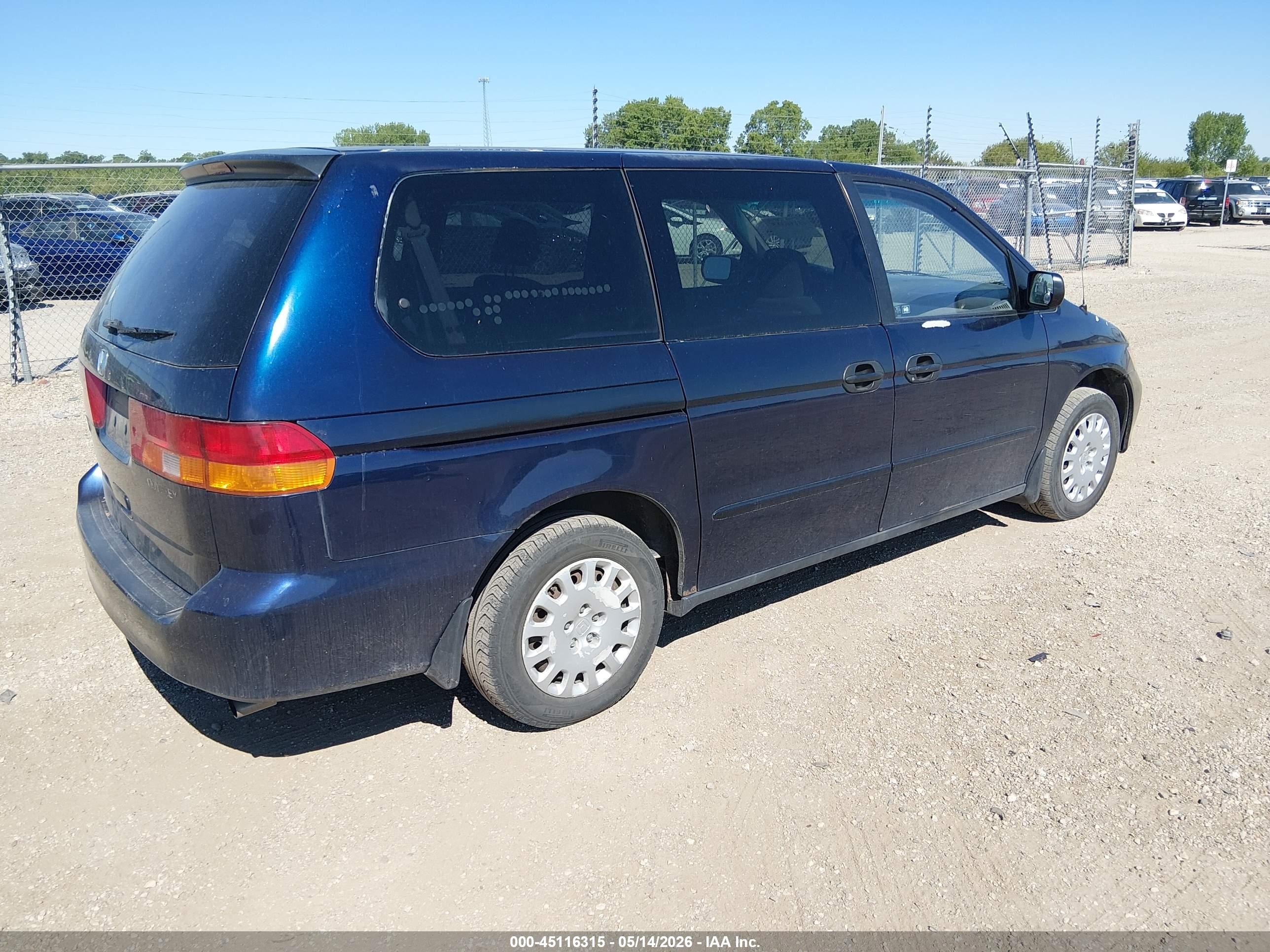 2004 Honda Odyssey Lx Синий vin: 5FNRL18574B122351