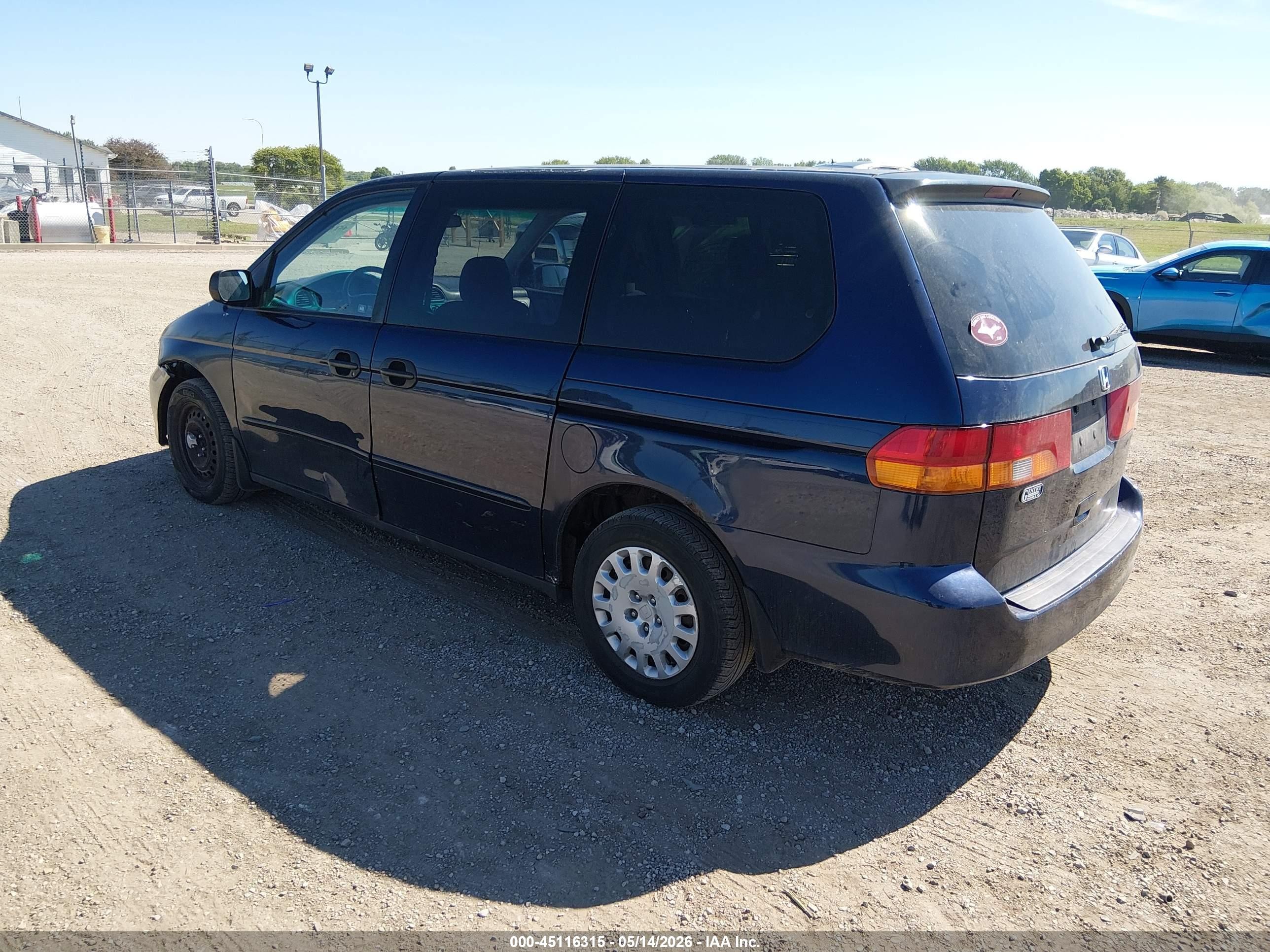 2004 Honda Odyssey Lx Синий vin: 5FNRL18574B122351