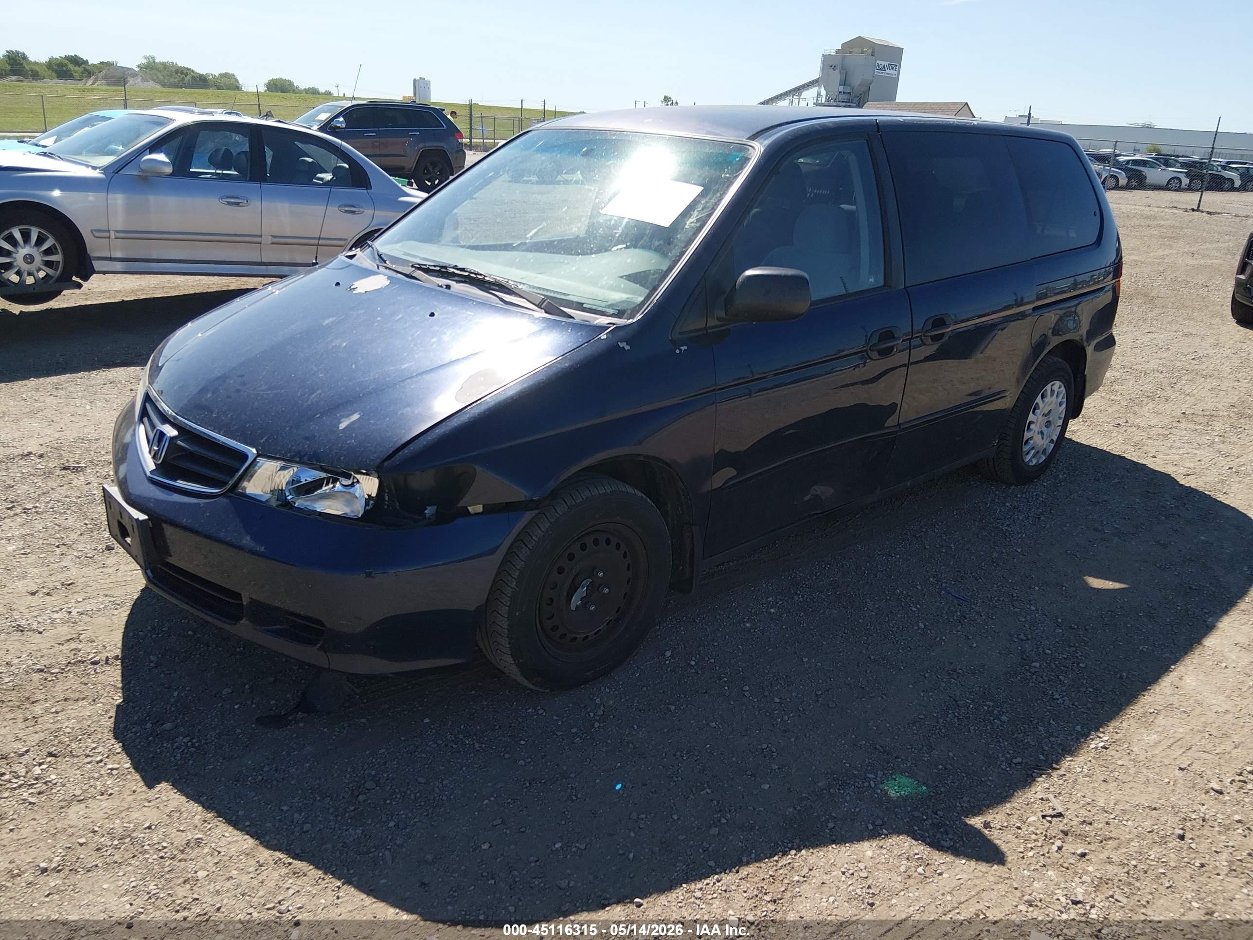2004 Honda Odyssey Lx Синий vin: 5FNRL18574B122351
