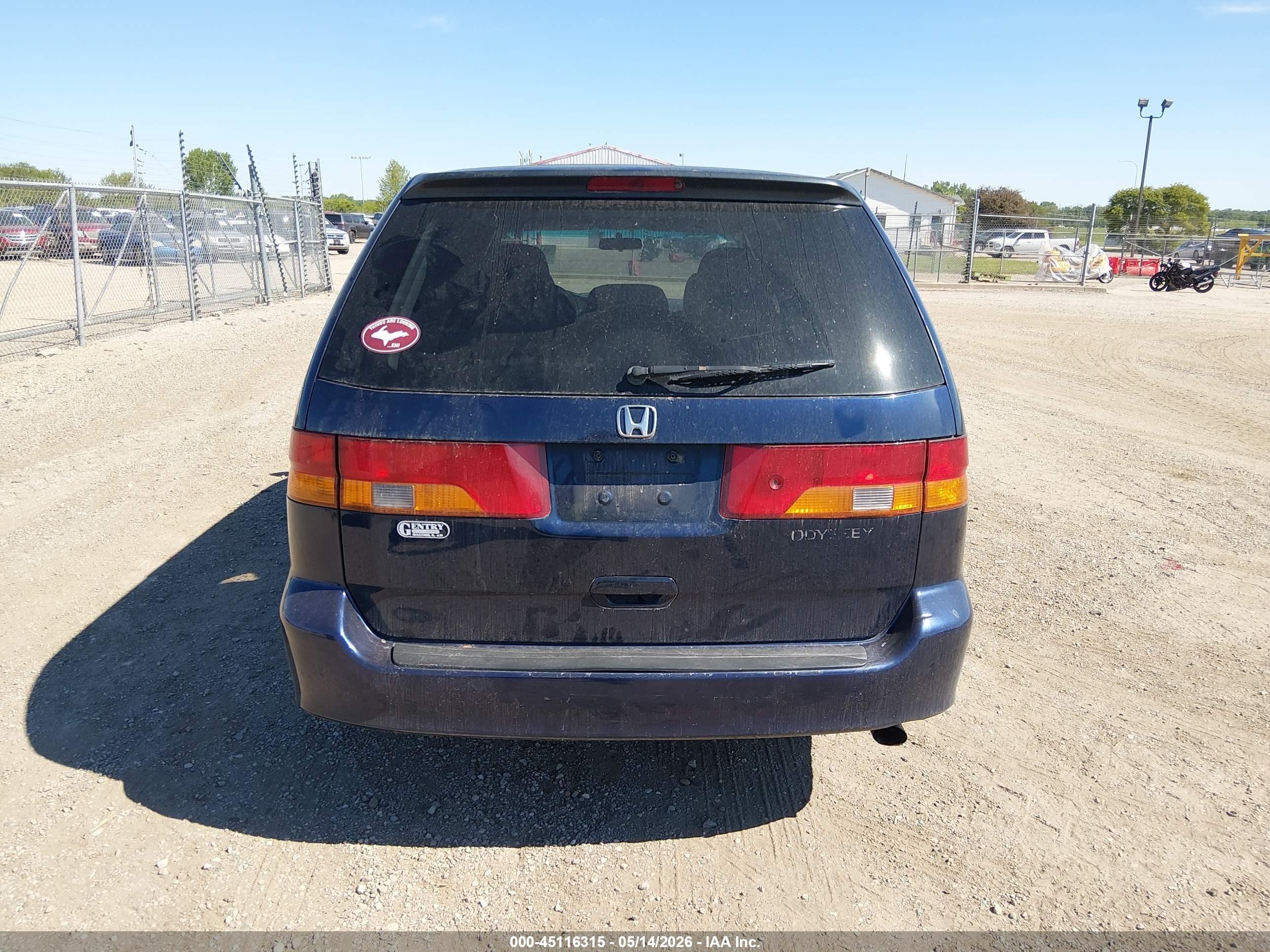 2004 Honda Odyssey Lx Синий vin: 5FNRL18574B122351
