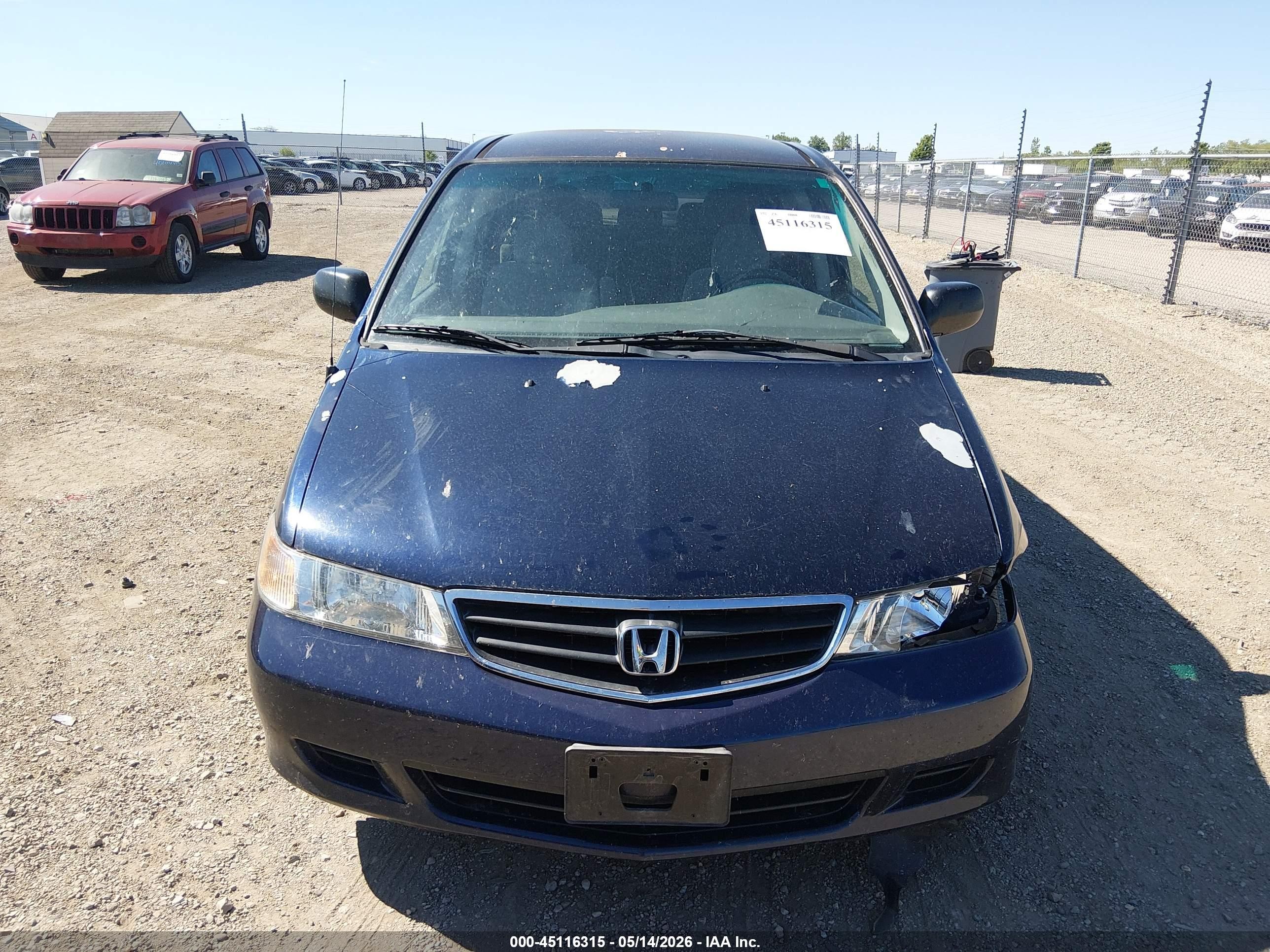 2004 Honda Odyssey Lx Синий vin: 5FNRL18574B122351