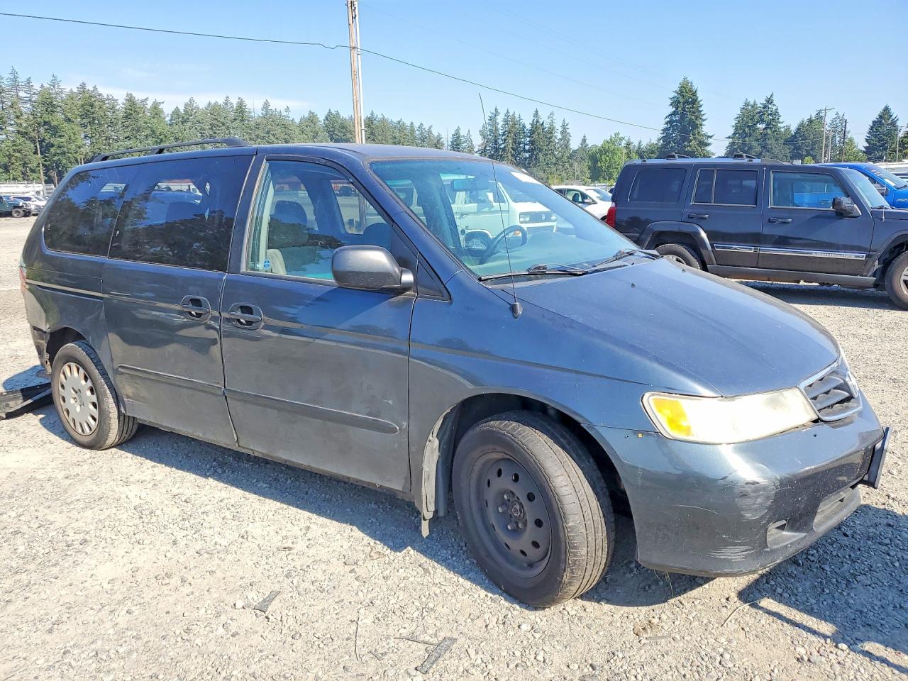 2003 Honda Odyssey Lx Gray vin: 5FNRL18583B112720