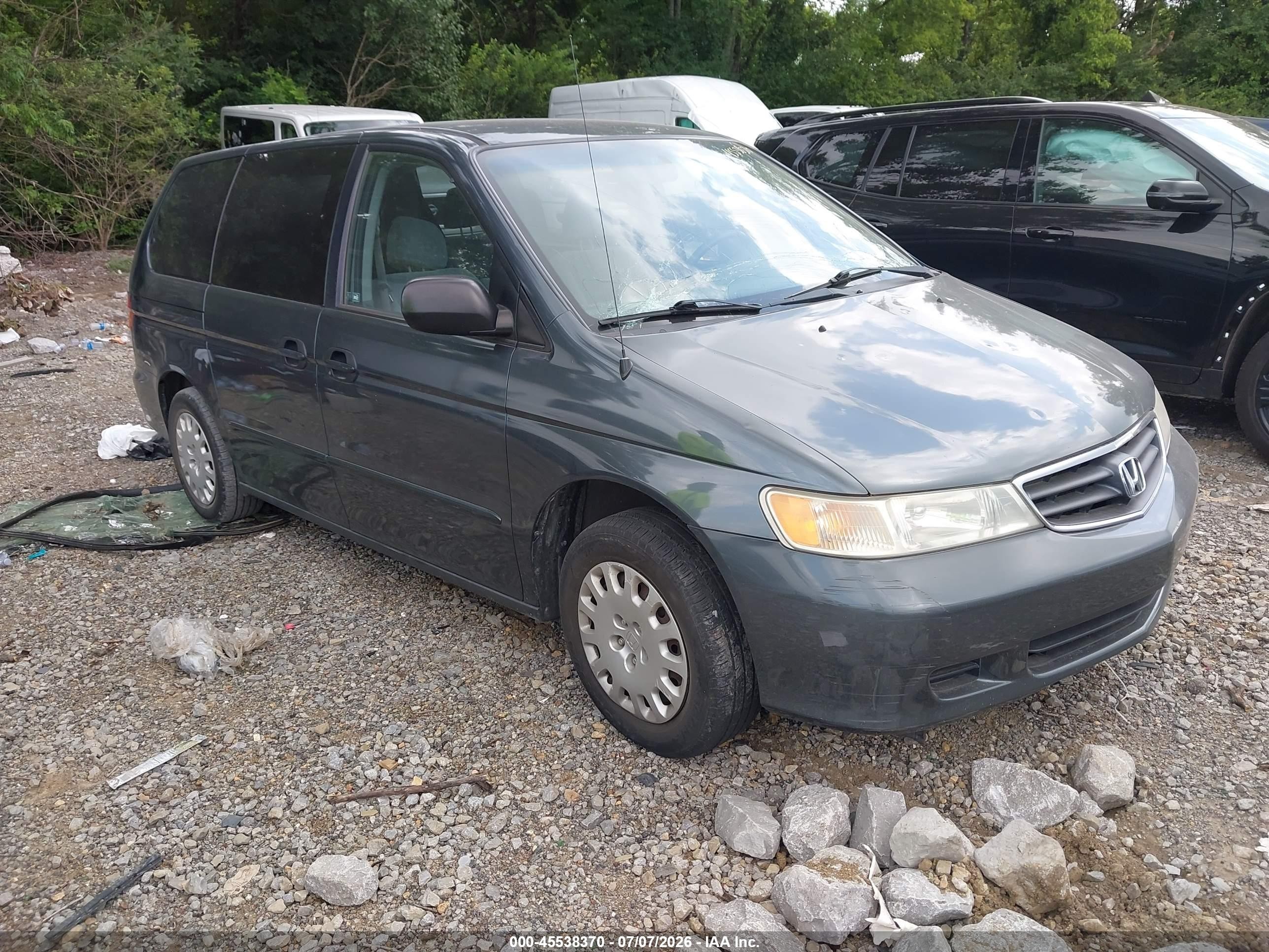 2003 Honda Odyssey Lx Gray vin: 5FNRL18593B094034