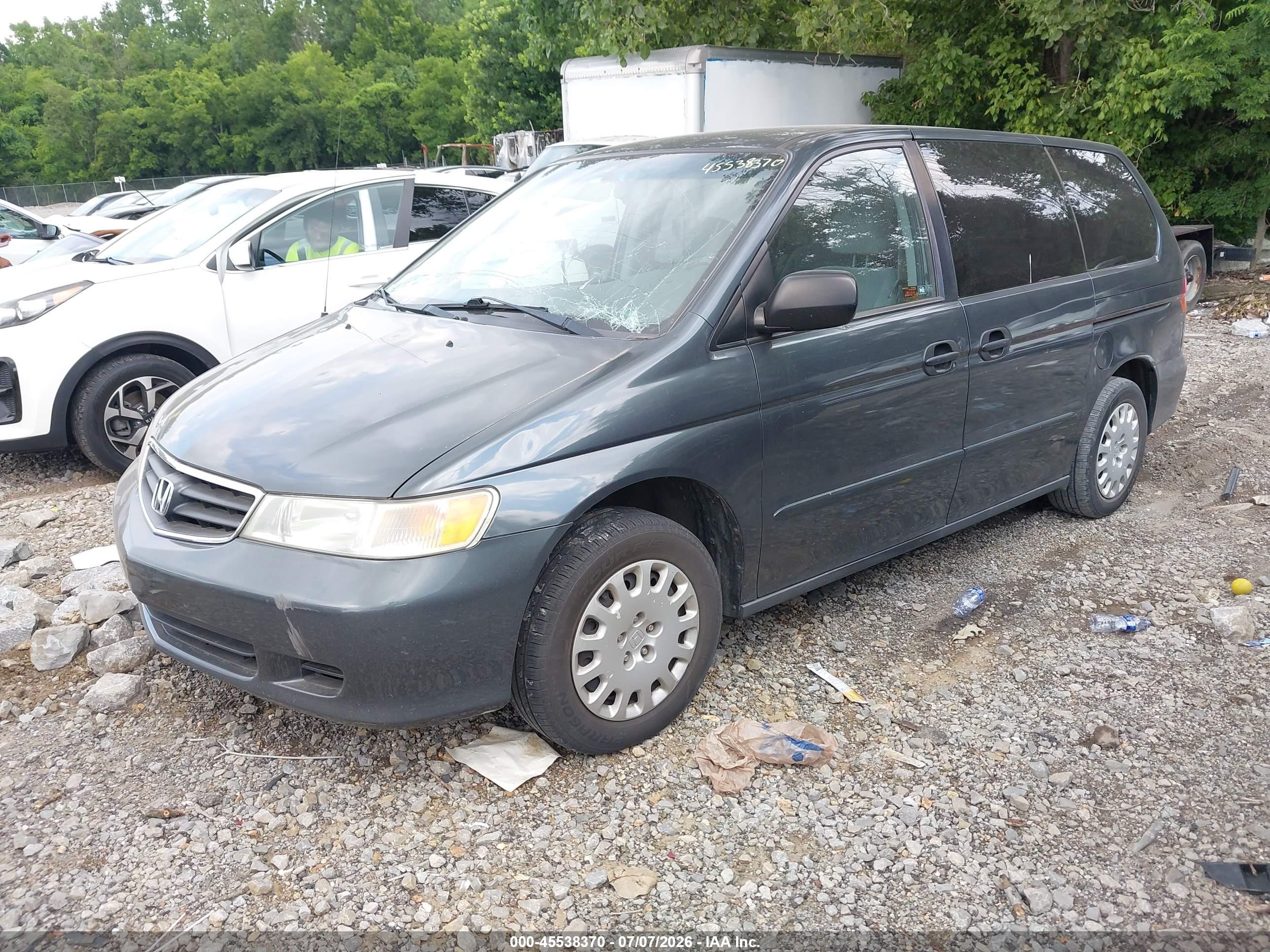 2003 Honda Odyssey Lx Gray vin: 5FNRL18593B094034