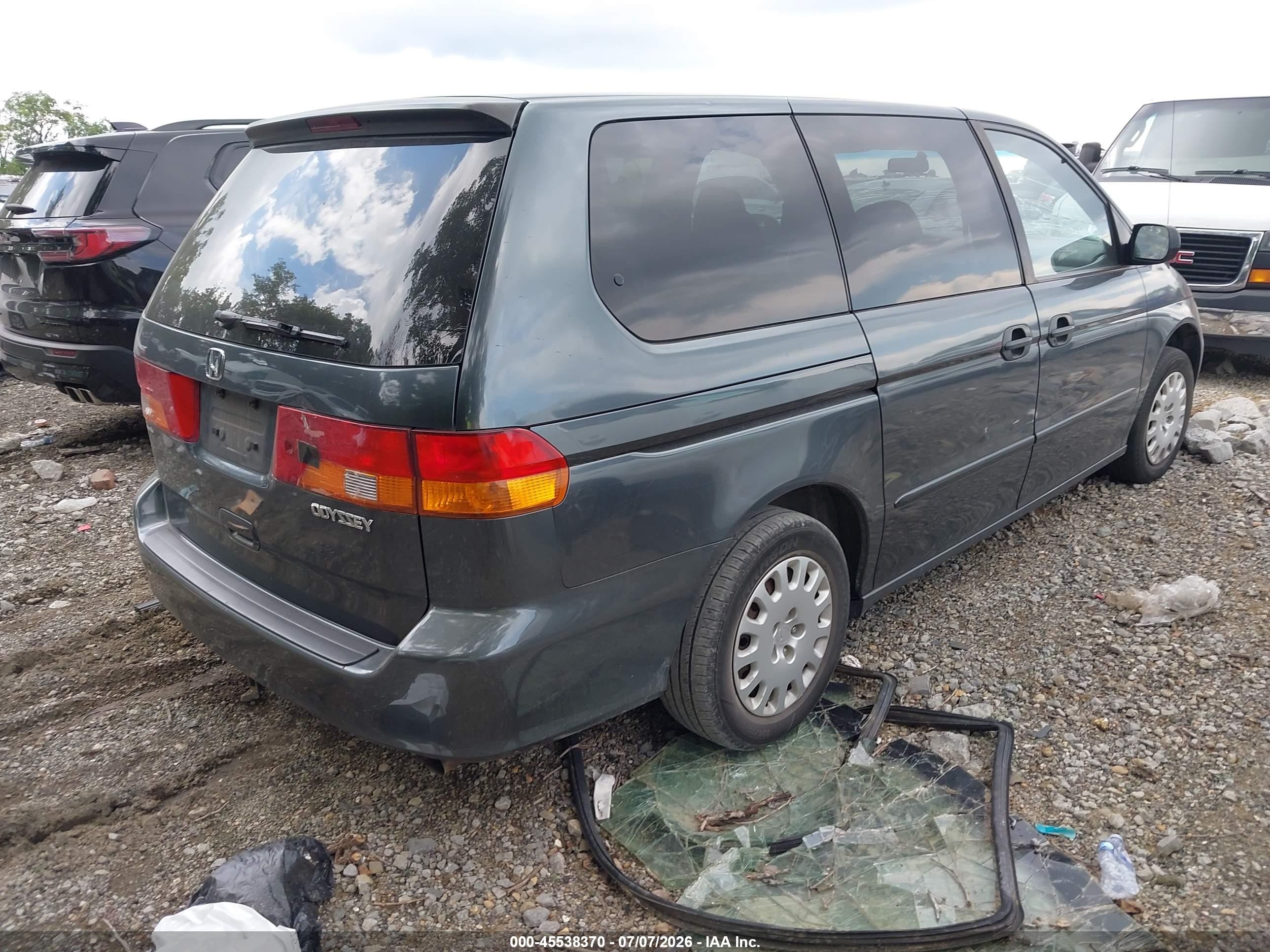 2003 Honda Odyssey Lx Gray vin: 5FNRL18593B094034