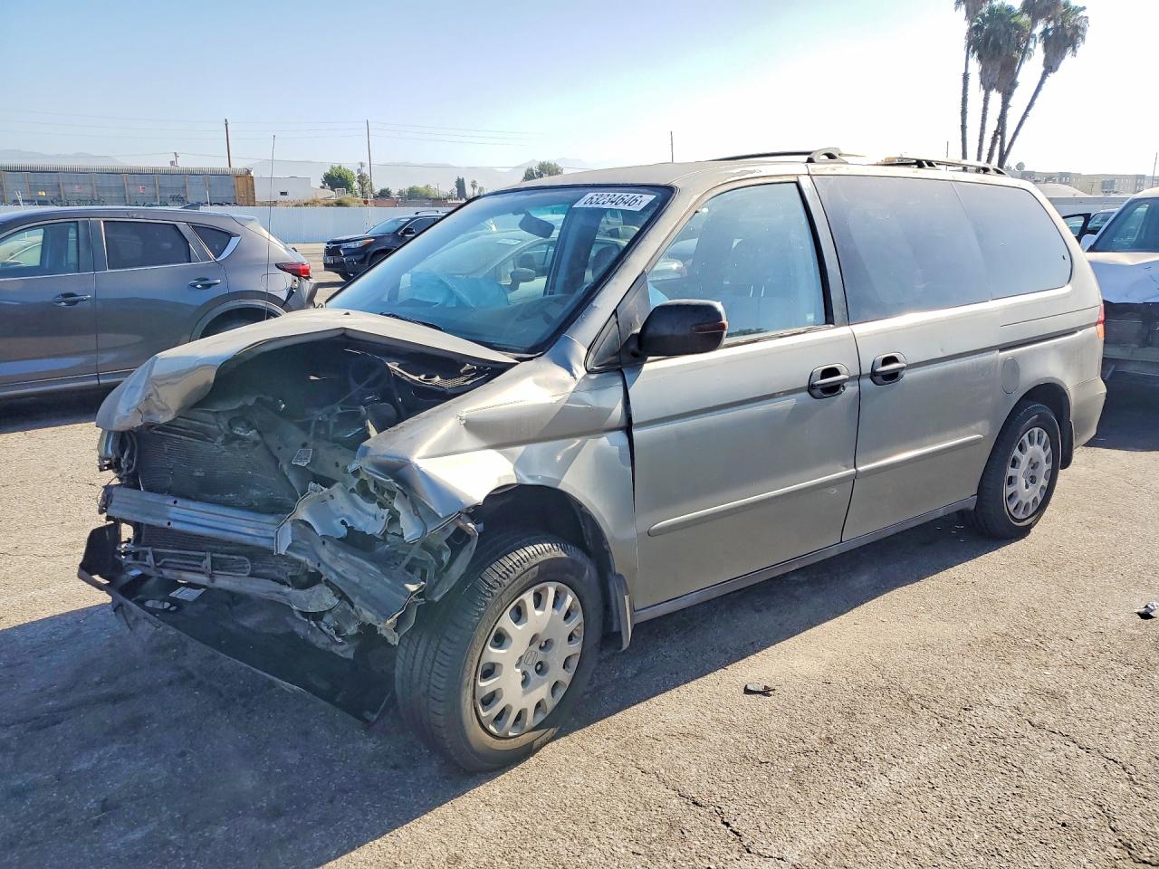2002 Honda Odyssey Lx Gray vin: 5FNRL185X2B019518