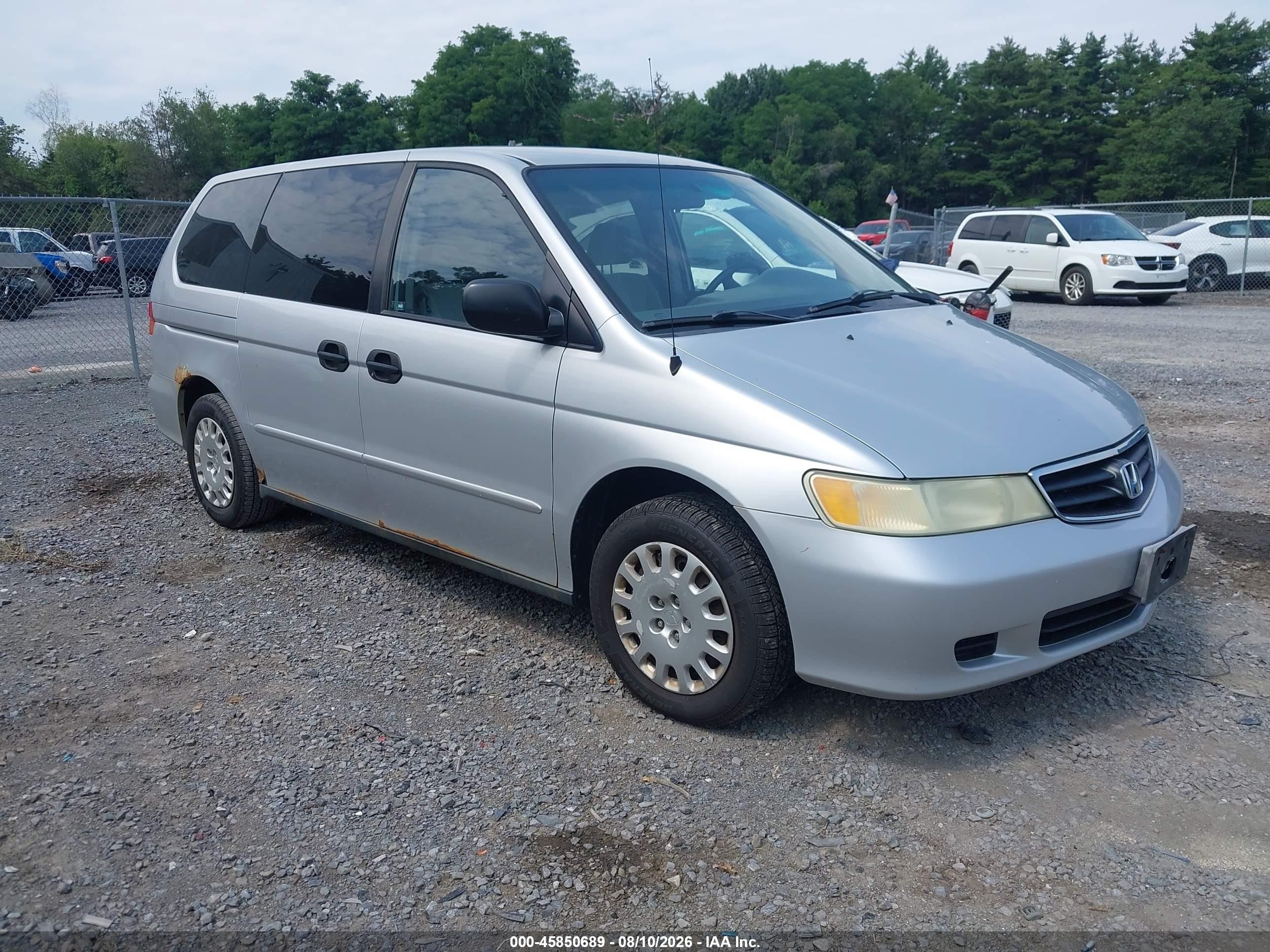 2004 Honda Odyssey Lx Silver vin: 5FNRL185X4B140200