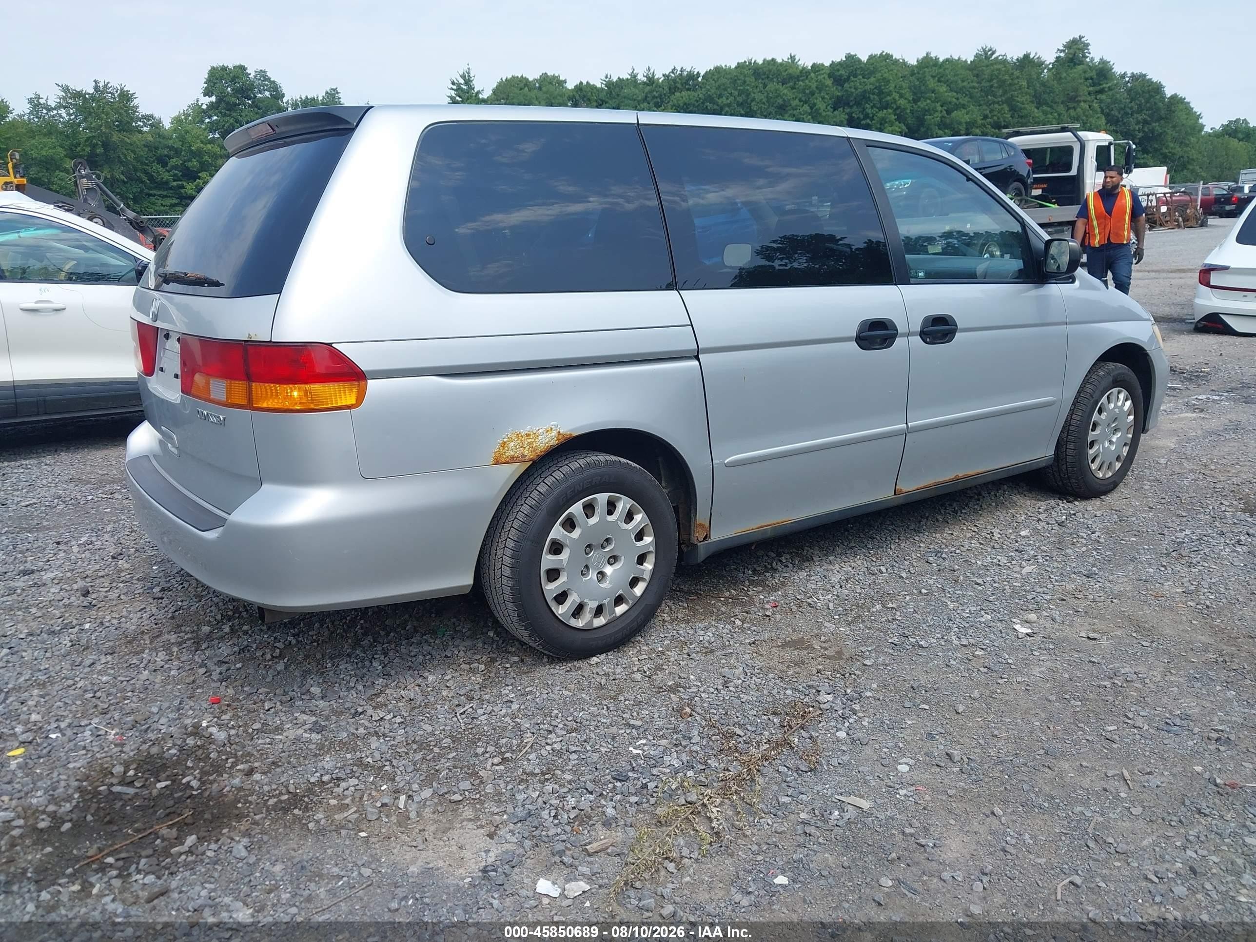 2004 Honda Odyssey Lx Серебряный vin: 5FNRL185X4B140200