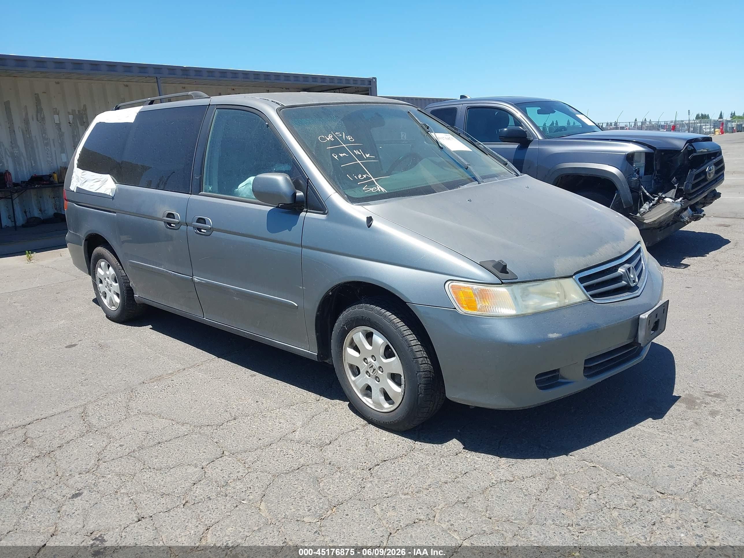 2002 Honda Odyssey Ex Серый vin: 5FNRL18602B019987