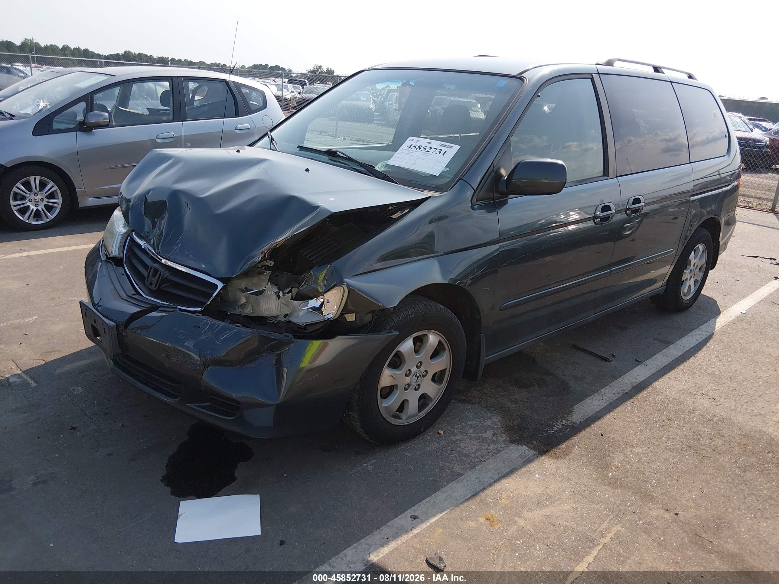 2003 Honda Odyssey Ex Серый vin: 5FNRL18603B075669