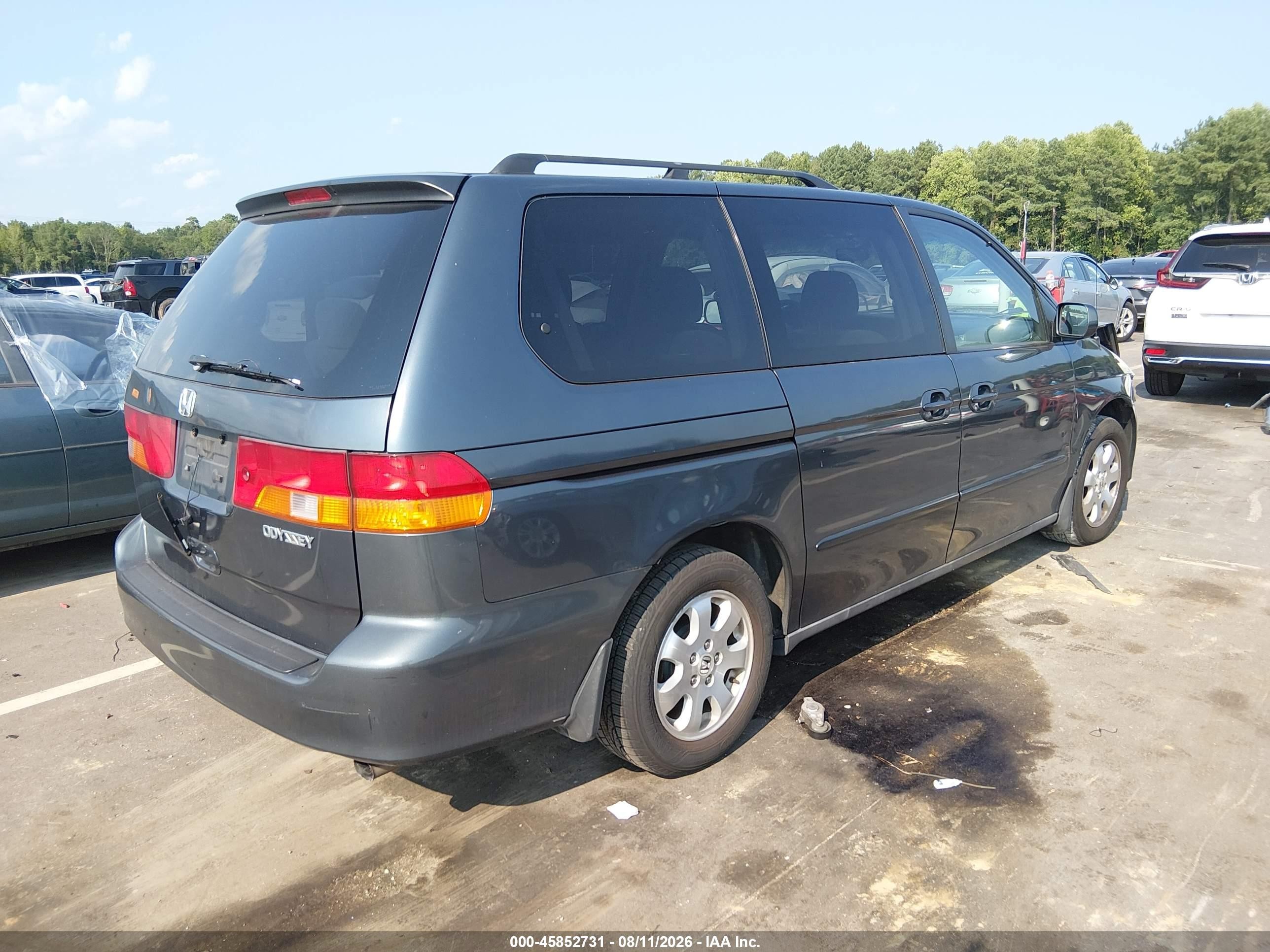 2003 Honda Odyssey Ex Серый vin: 5FNRL18603B075669