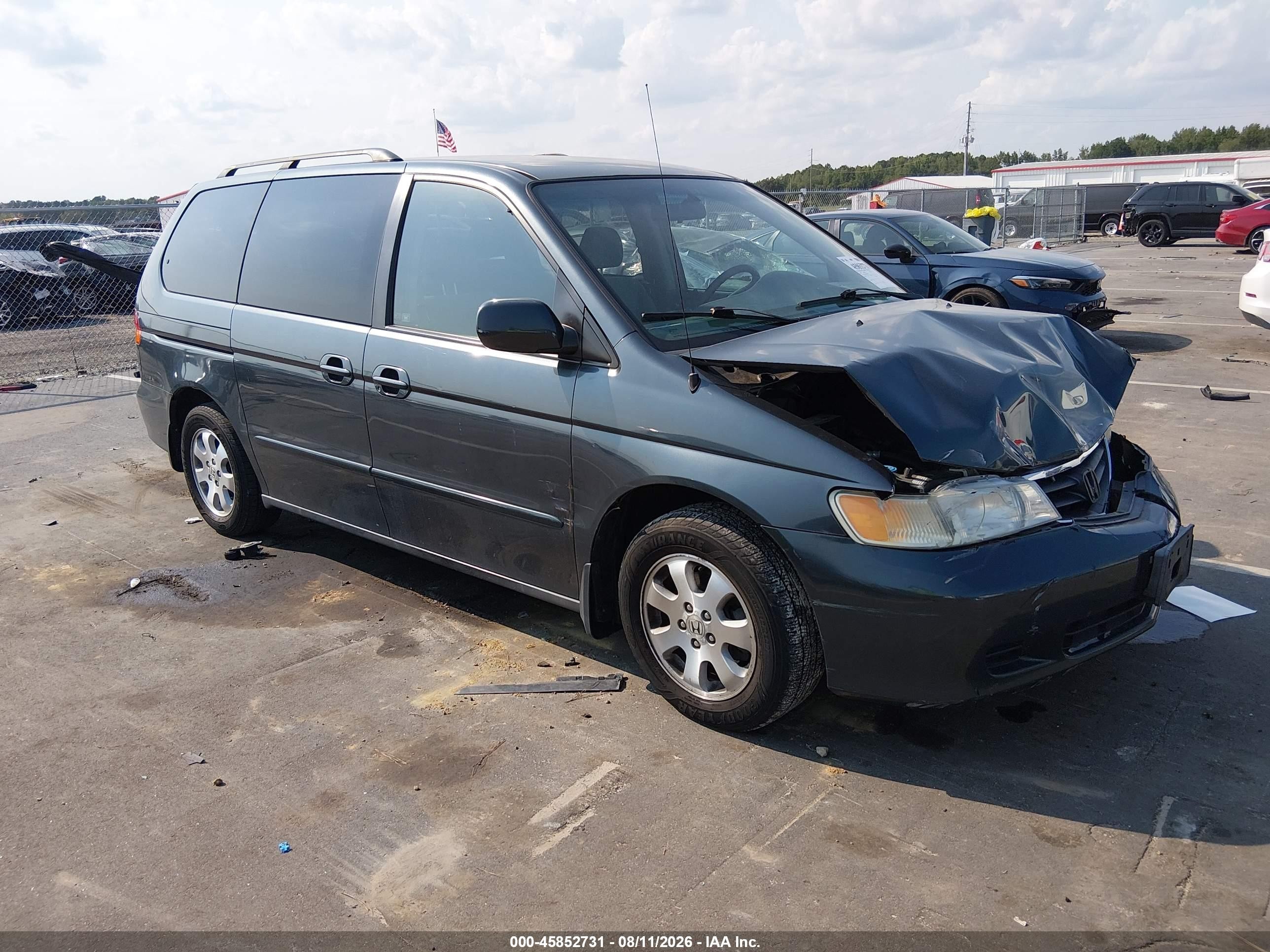 2003 Honda Odyssey Ex Серый vin: 5FNRL18603B075669