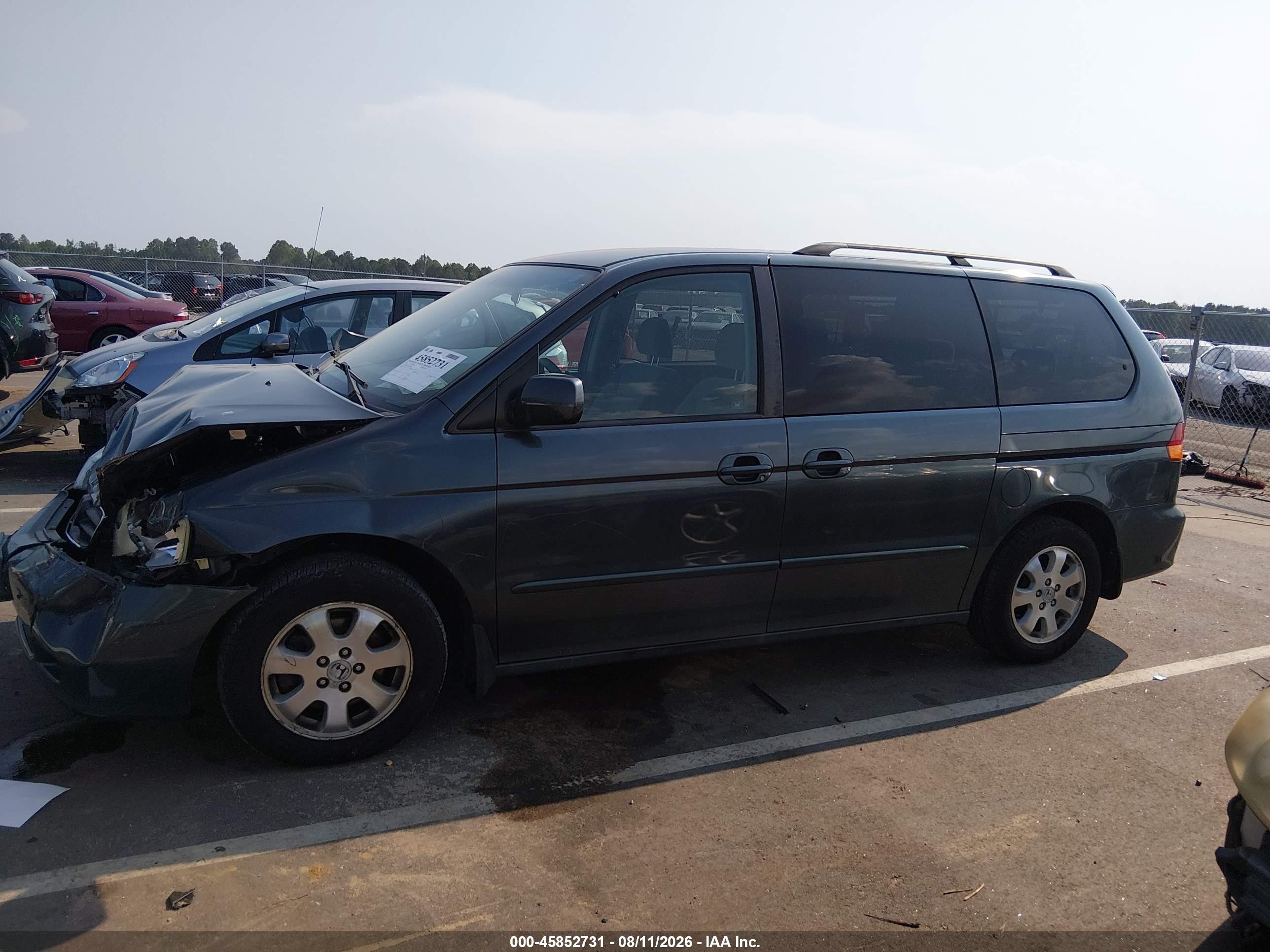 2003 Honda Odyssey Ex Серый vin: 5FNRL18603B075669