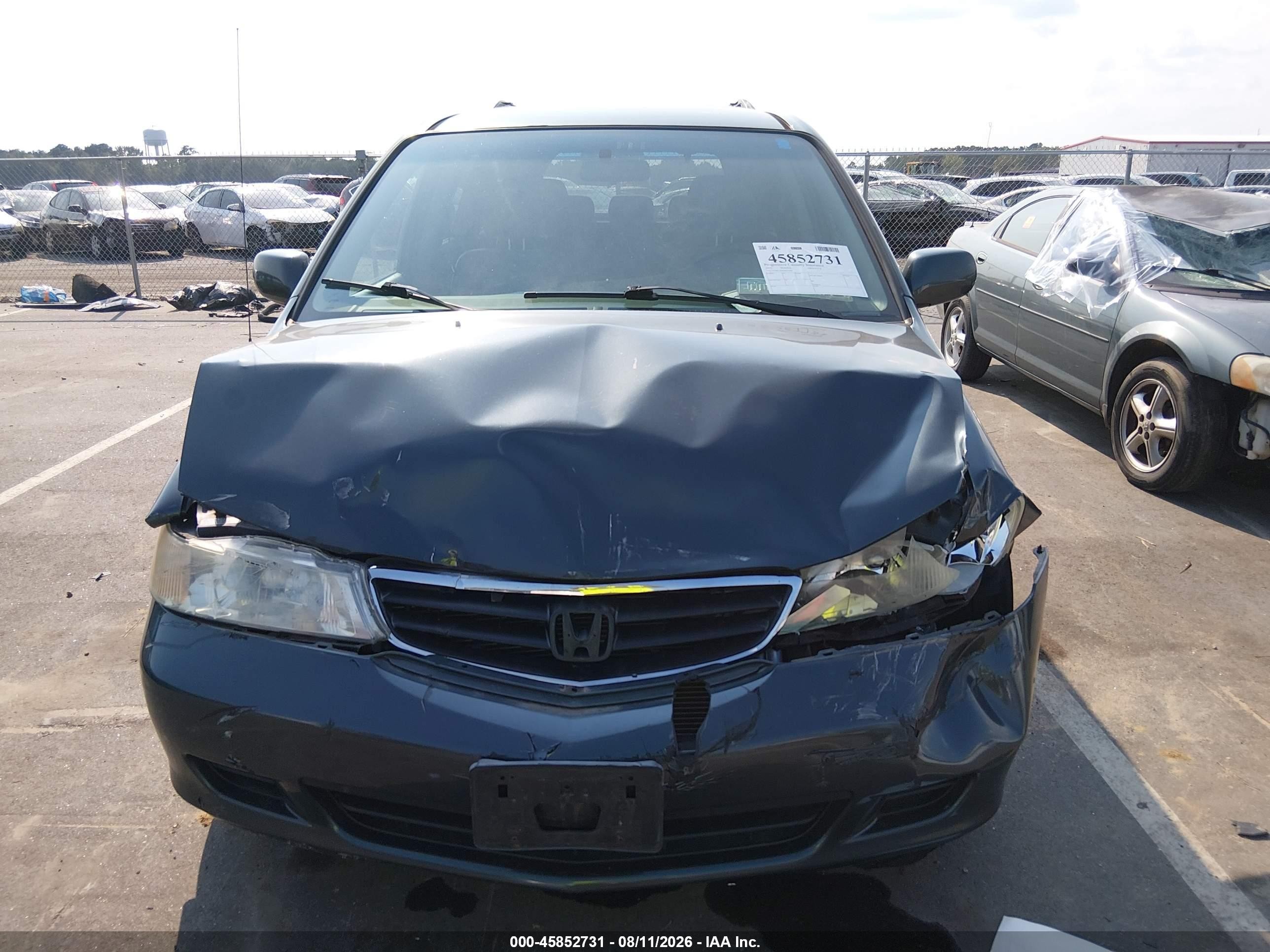 2003 Honda Odyssey Ex Серый vin: 5FNRL18603B075669