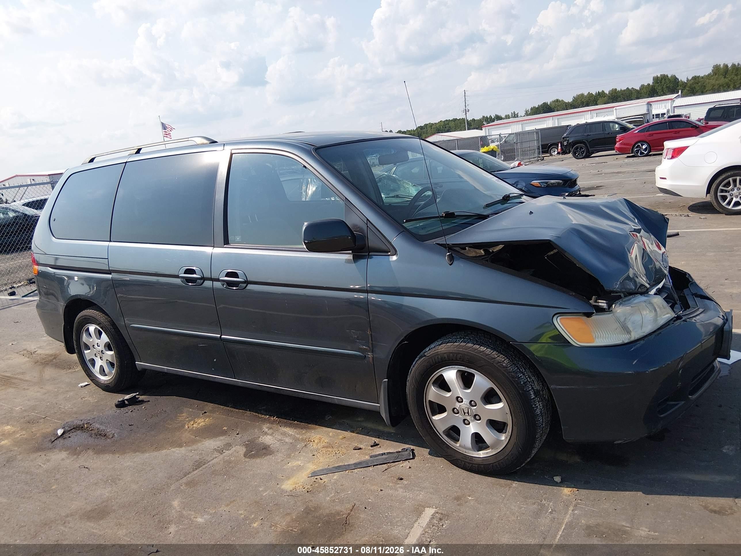 2003 Honda Odyssey Ex Серый vin: 5FNRL18603B075669