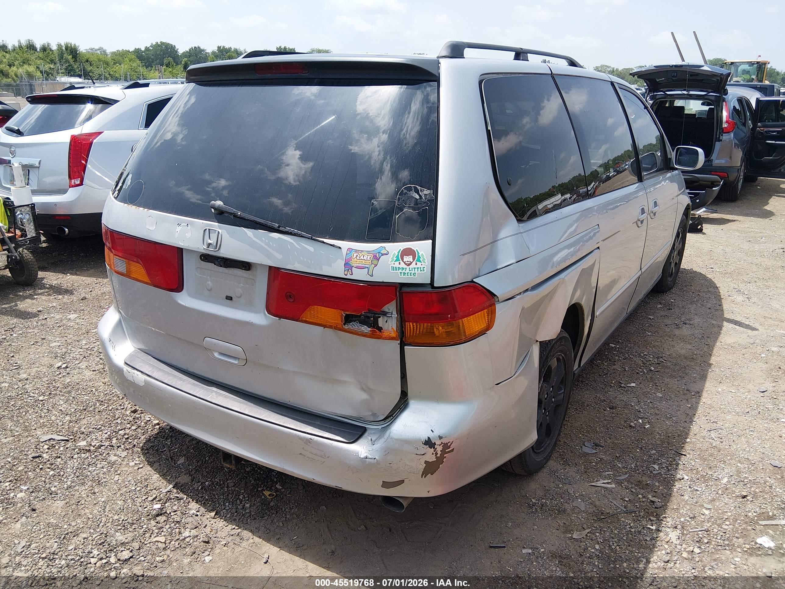 2004 Honda Odyssey Ex Серый vin: 5FNRL18604B053947